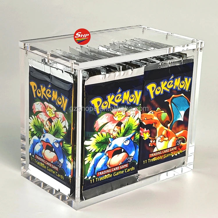 Acrylic Magnetic Lid Acrylic Case - English Pokemon Booster Box Display Acrylic Case