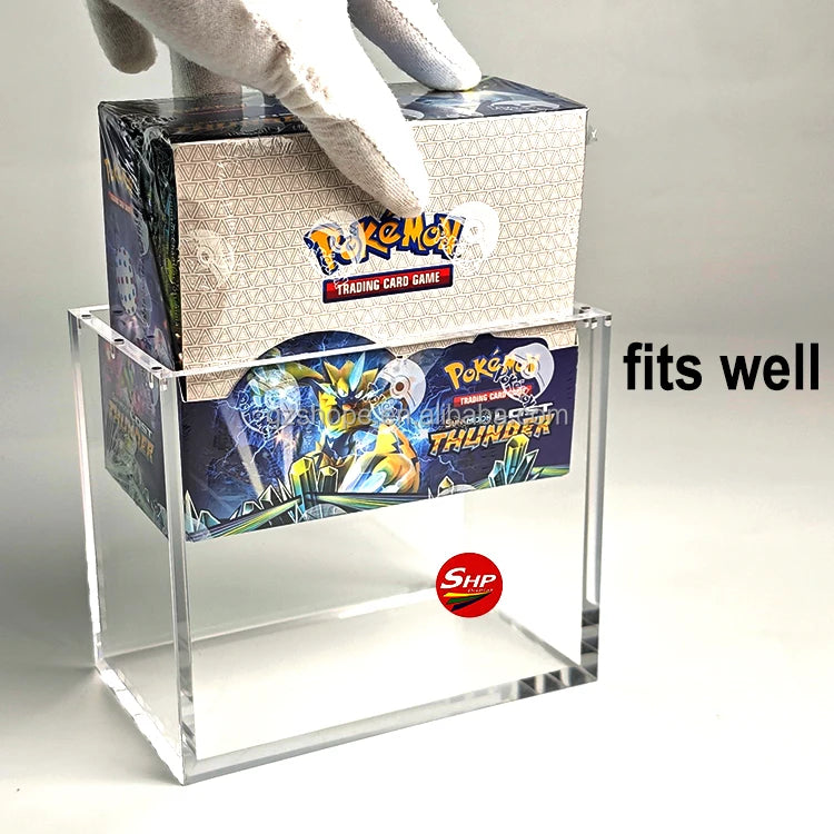 Acrylic Magnetic Lid Acrylic Case - English Pokemon Booster Box Display Acrylic Case