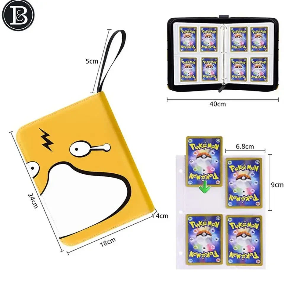 Pokémon Trading Card Binder | Custom Collection Book Holder with 50 Sleeves (400 Pockets)