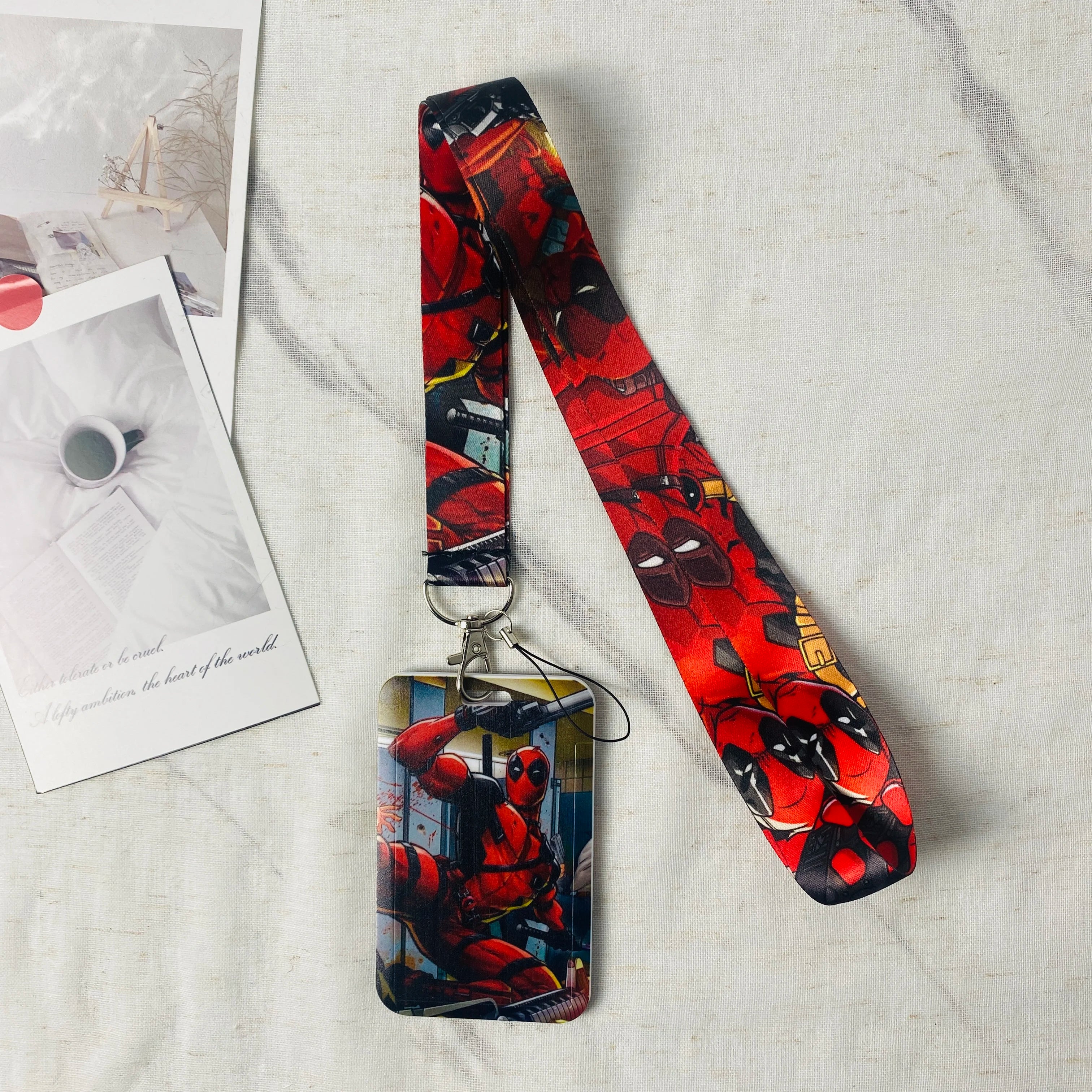 Anime Character Card Holder & Lanyard Keychain – ID, Credit & Bus Card Cover with Rope Strap – Perfect Gift for Fans & Cosplayers