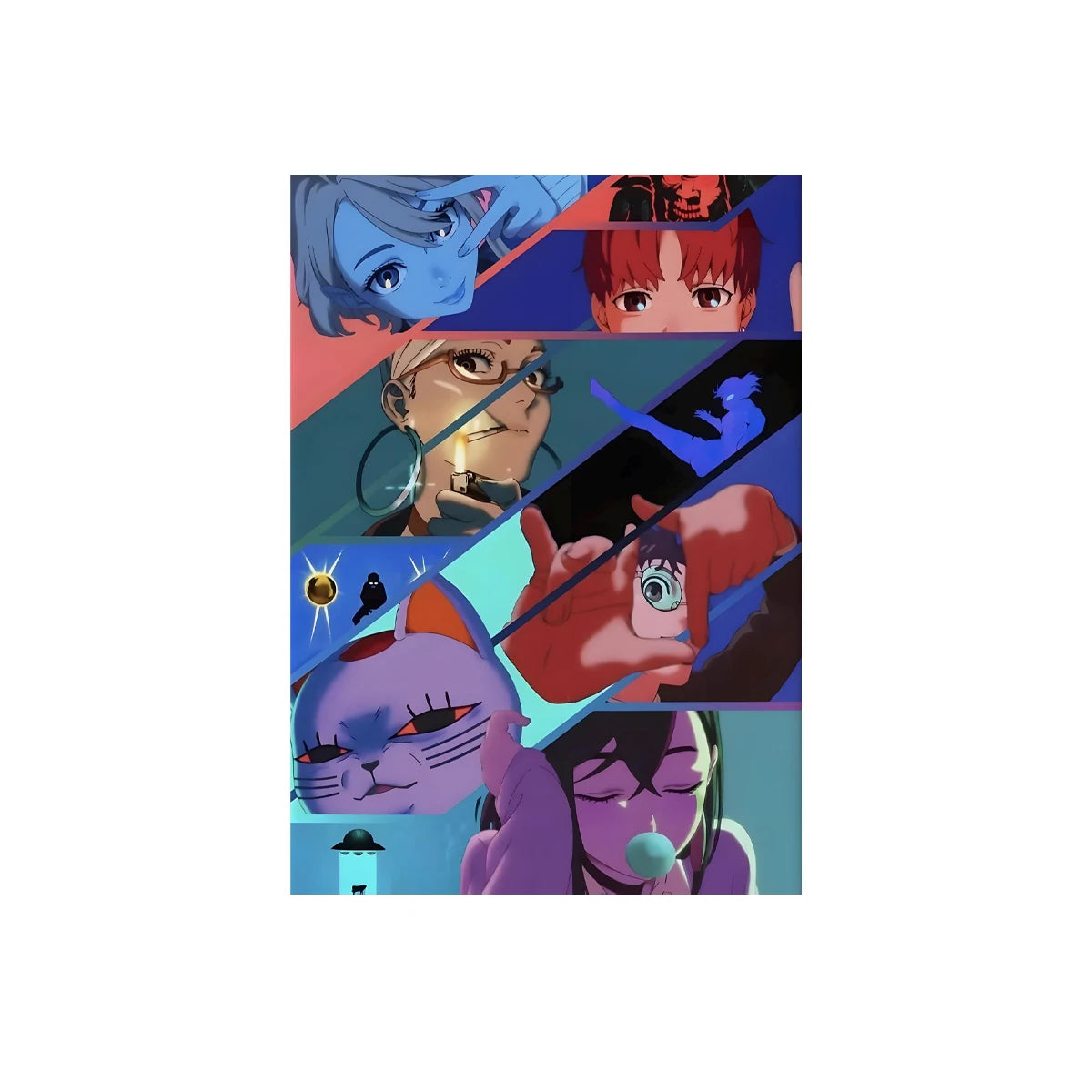 Dandadan Anime Wall Art Poster – Neon Aesthetic Canvas Print | Unframed Home Decor for Fans & Gifts