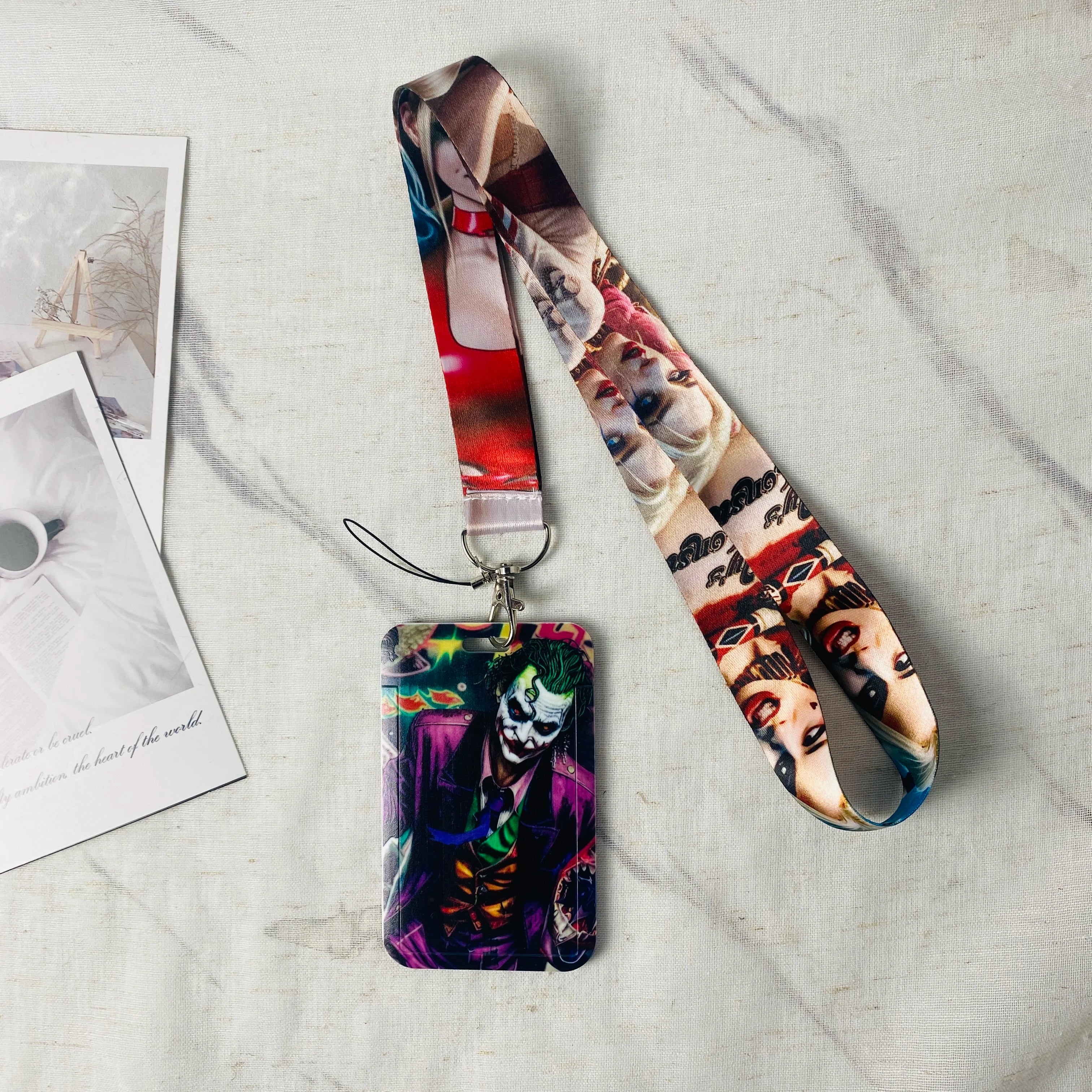 Anime Character Card Holder & Lanyard Keychain – ID, Credit & Bus Card Cover with Rope Strap – Perfect Gift for Fans & Cosplayers