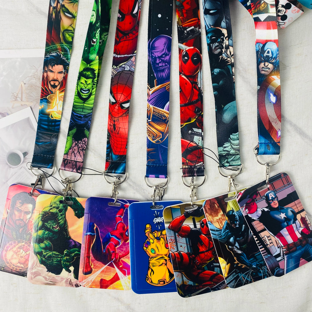 Anime Character Card Holder & Lanyard Keychain – ID, Credit & Bus Card Cover with Rope Strap – Perfect Gift for Fans & Cosplayers