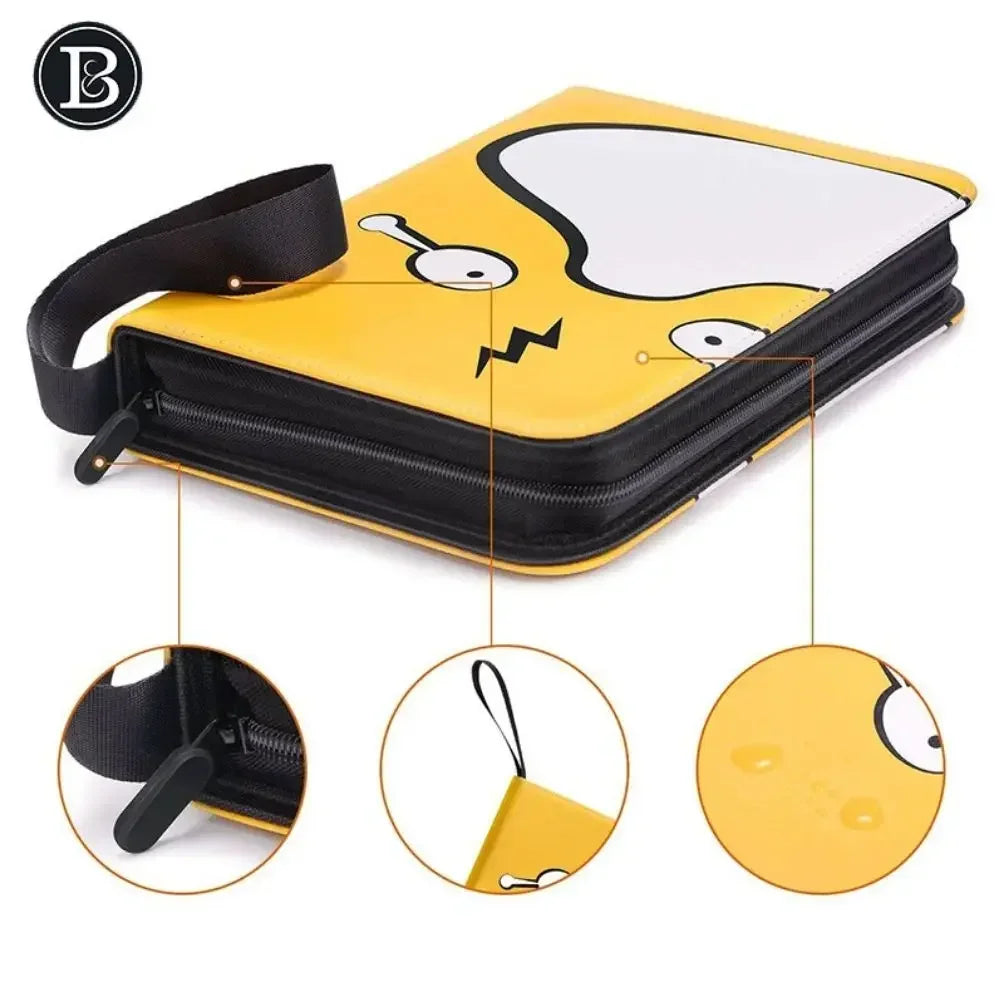 Pokémon Trading Card Binder | Custom Collection Book Holder with 50 Sleeves (400 Pockets)