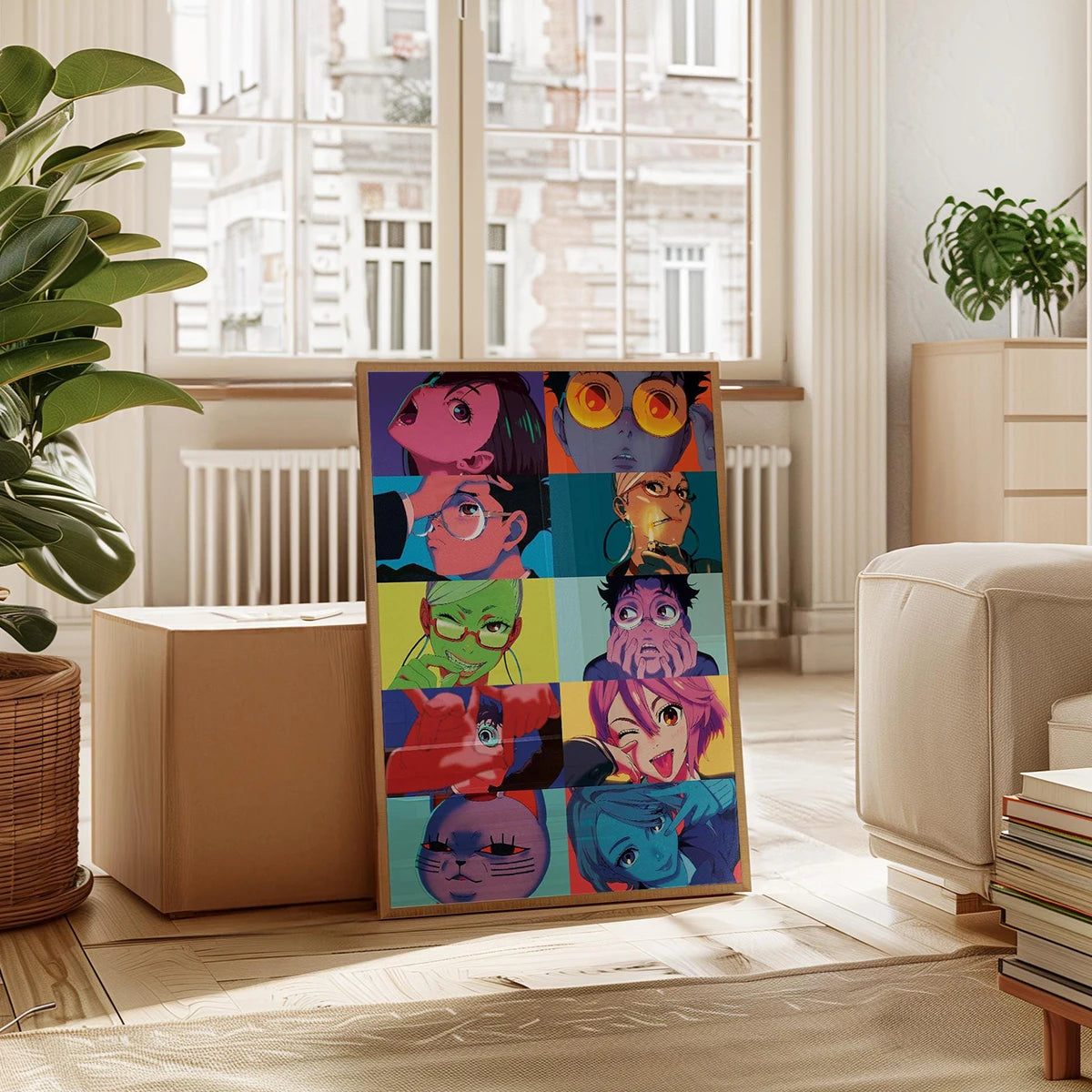 Dandadan Anime Wall Art Poster – Neon Aesthetic Canvas Print | Unframed Home Decor for Fans & Gifts