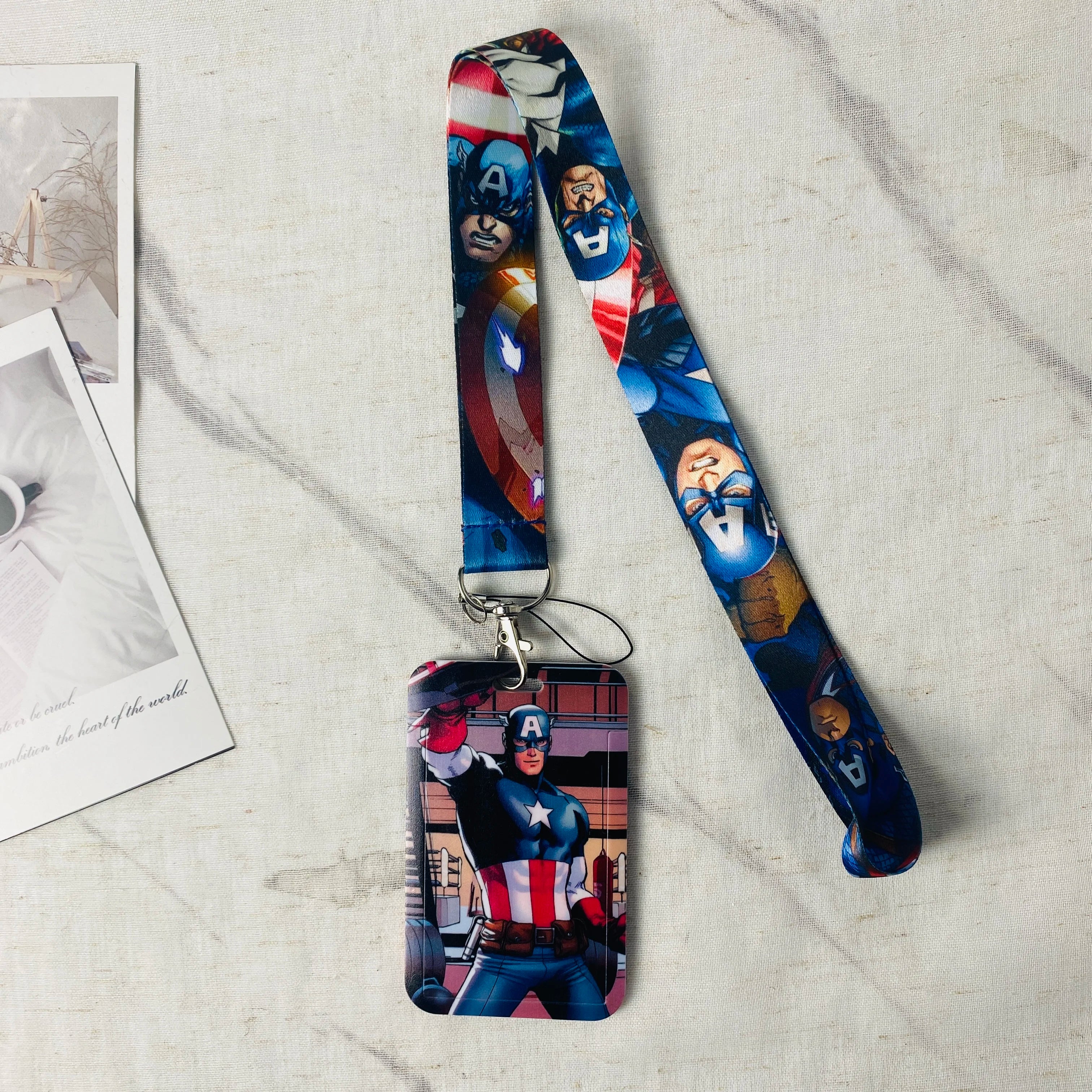 Anime Character Card Holder & Lanyard Keychain – ID, Credit & Bus Card Cover with Rope Strap – Perfect Gift for Fans & Cosplayers