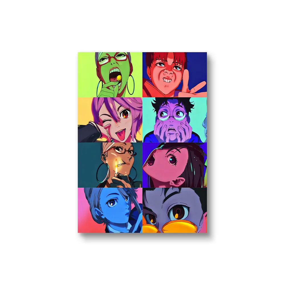 Dandadan Anime Wall Art Poster – Neon Aesthetic Canvas Print | Unframed Home Decor for Fans & Gifts