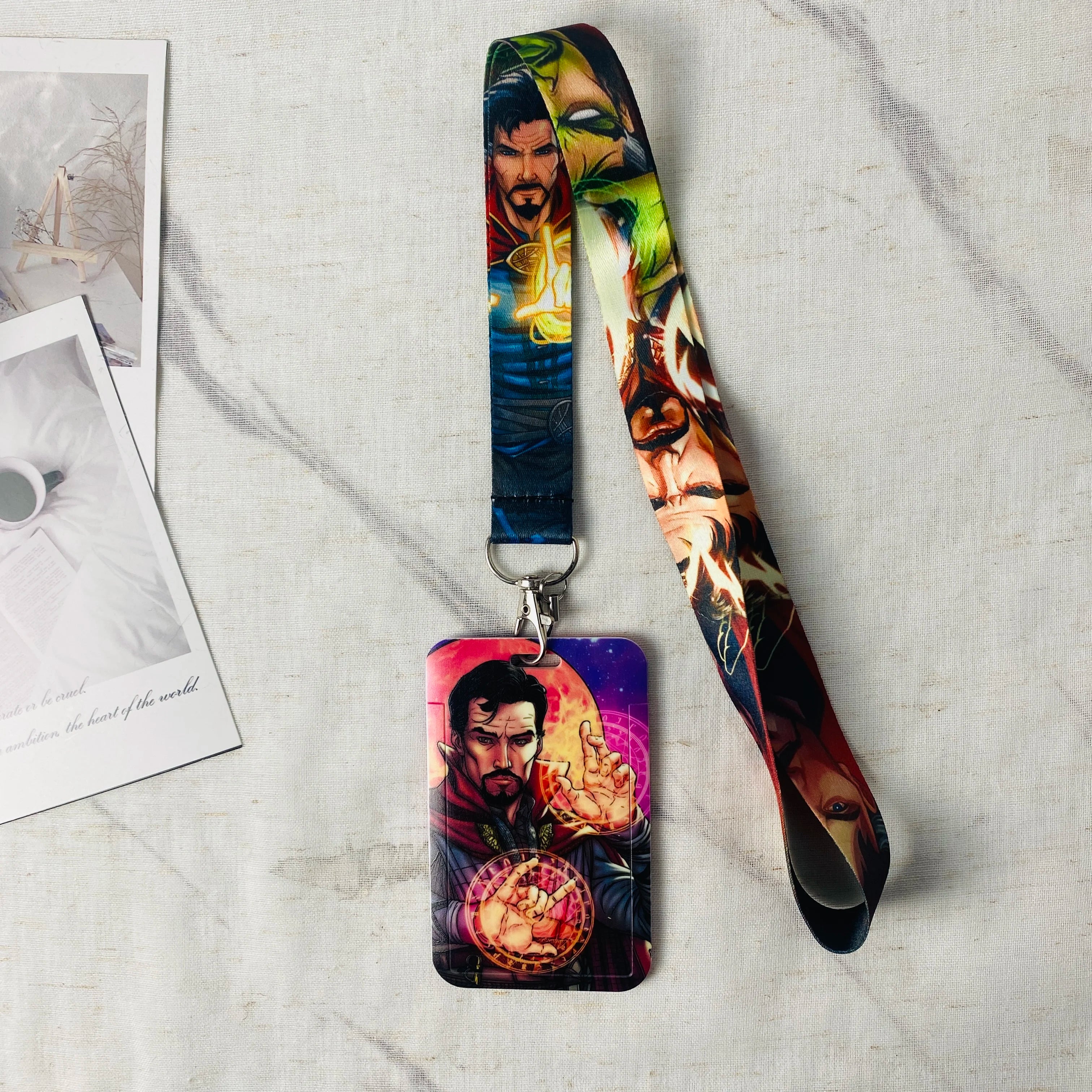 Anime Character Card Holder & Lanyard Keychain – ID, Credit & Bus Card Cover with Rope Strap – Perfect Gift for Fans & Cosplayers