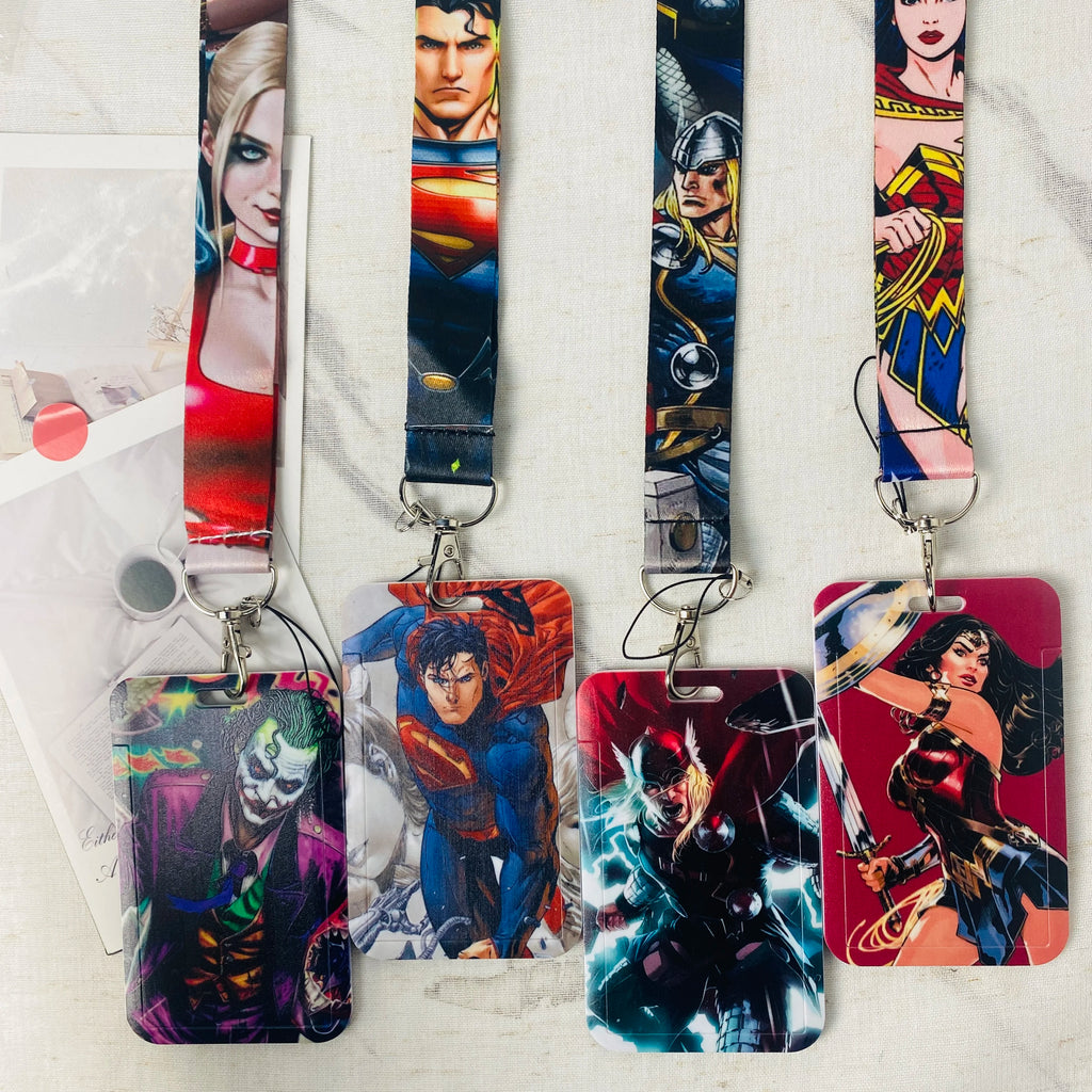 Anime Character Card Holder & Lanyard Keychain – ID, Credit & Bus Card Cover with Rope Strap – Perfect Gift for Fans & Cosplayers