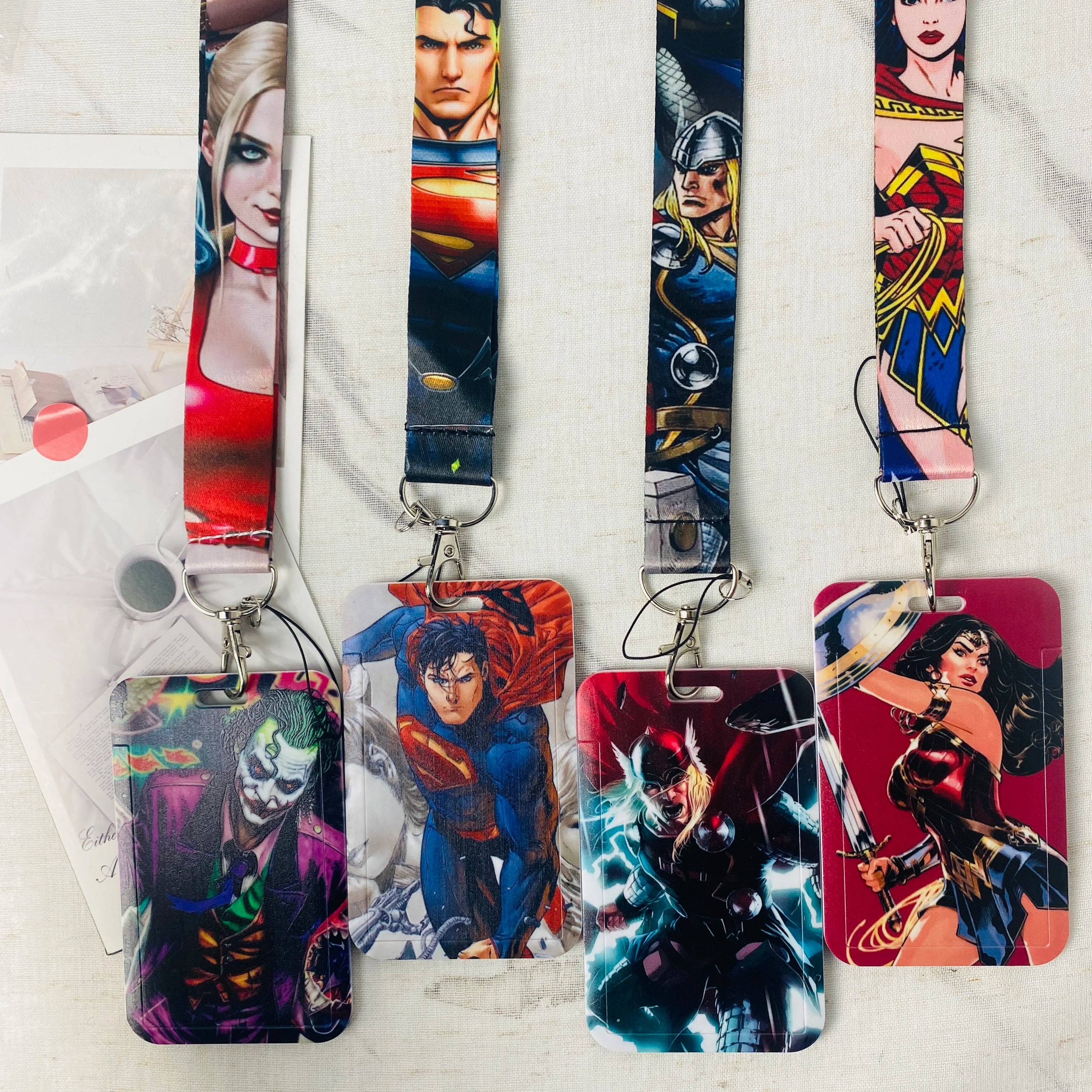 Anime Character Card Holder & Lanyard Keychain – ID, Credit & Bus Card Cover with Rope Strap – Perfect Gift for Fans & Cosplayers
