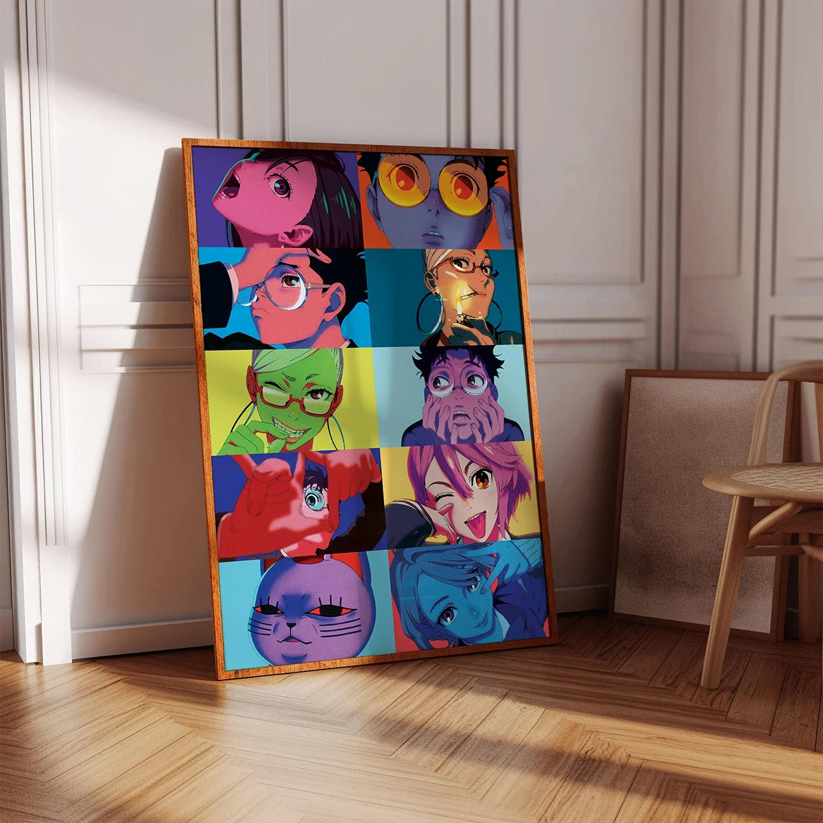 Dandadan Anime Wall Art Poster – Neon Aesthetic Canvas Print | Unframed Home Decor for Fans & Gifts