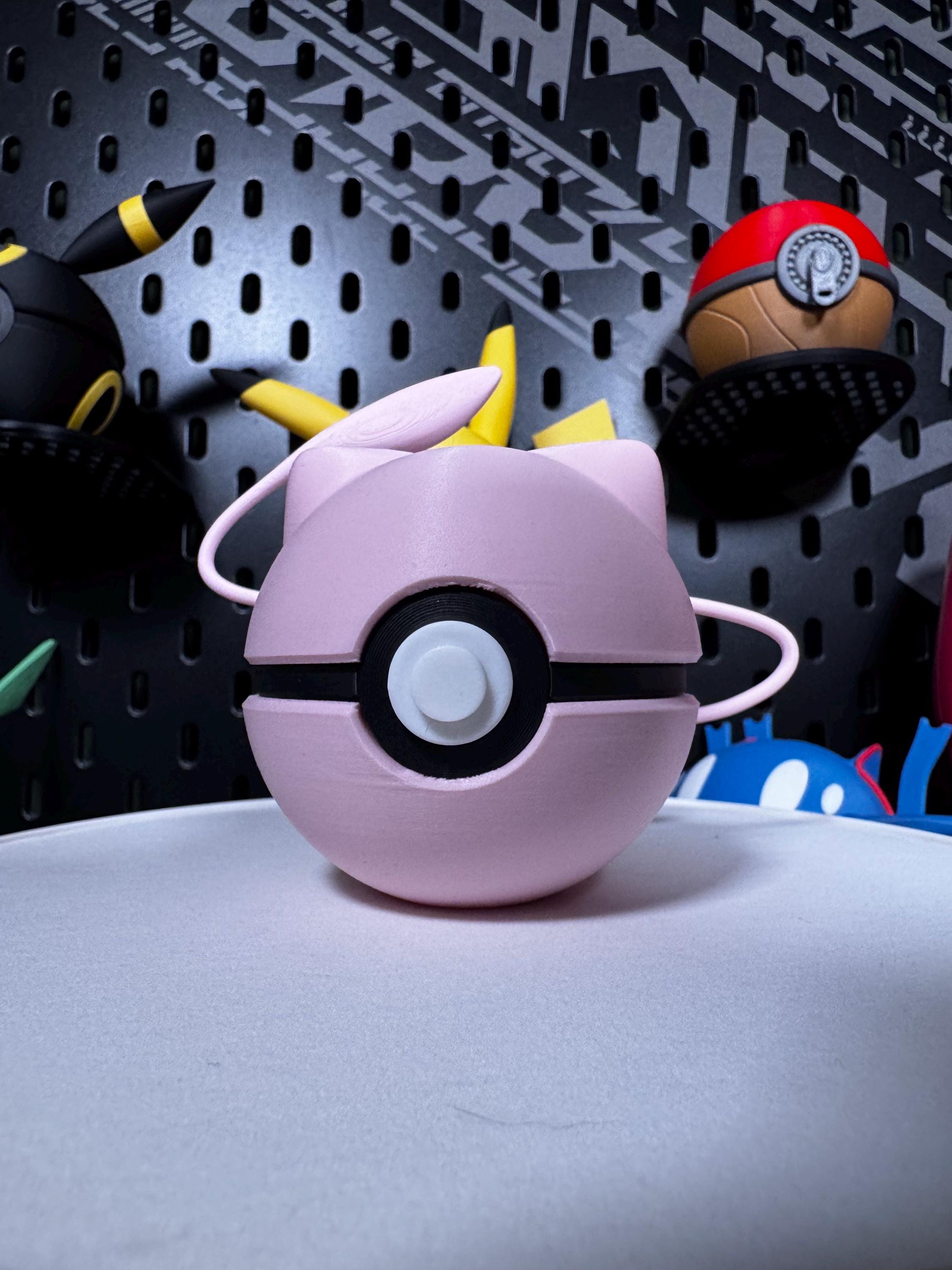 Mew Poké Ball  3D Printed Pokémon Collectible | Psychic Type Fan Gift | Pokeball Anime Display