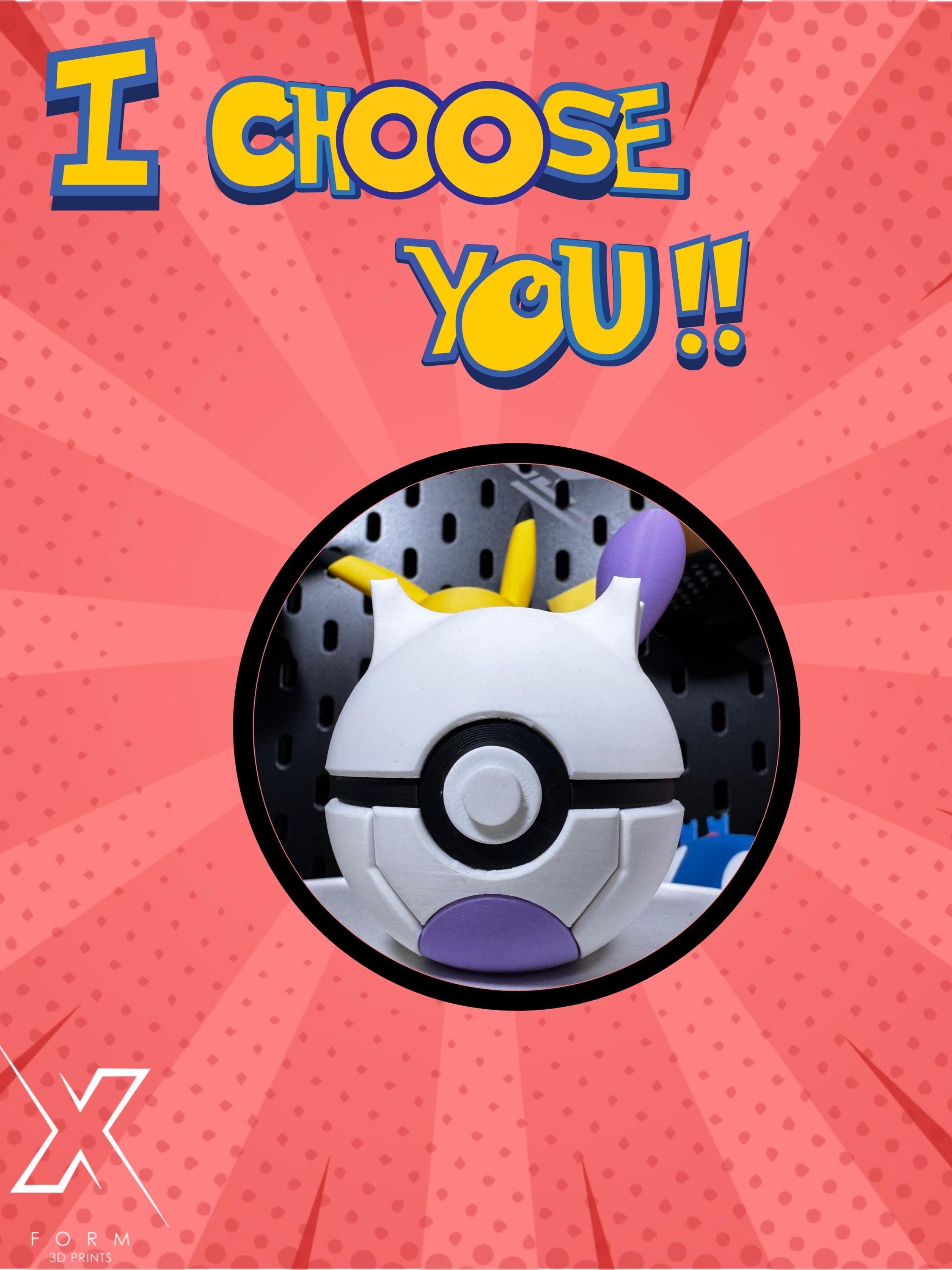 Mewtwo Themed Poké Ball | 3D Printed Pokémon Collectible