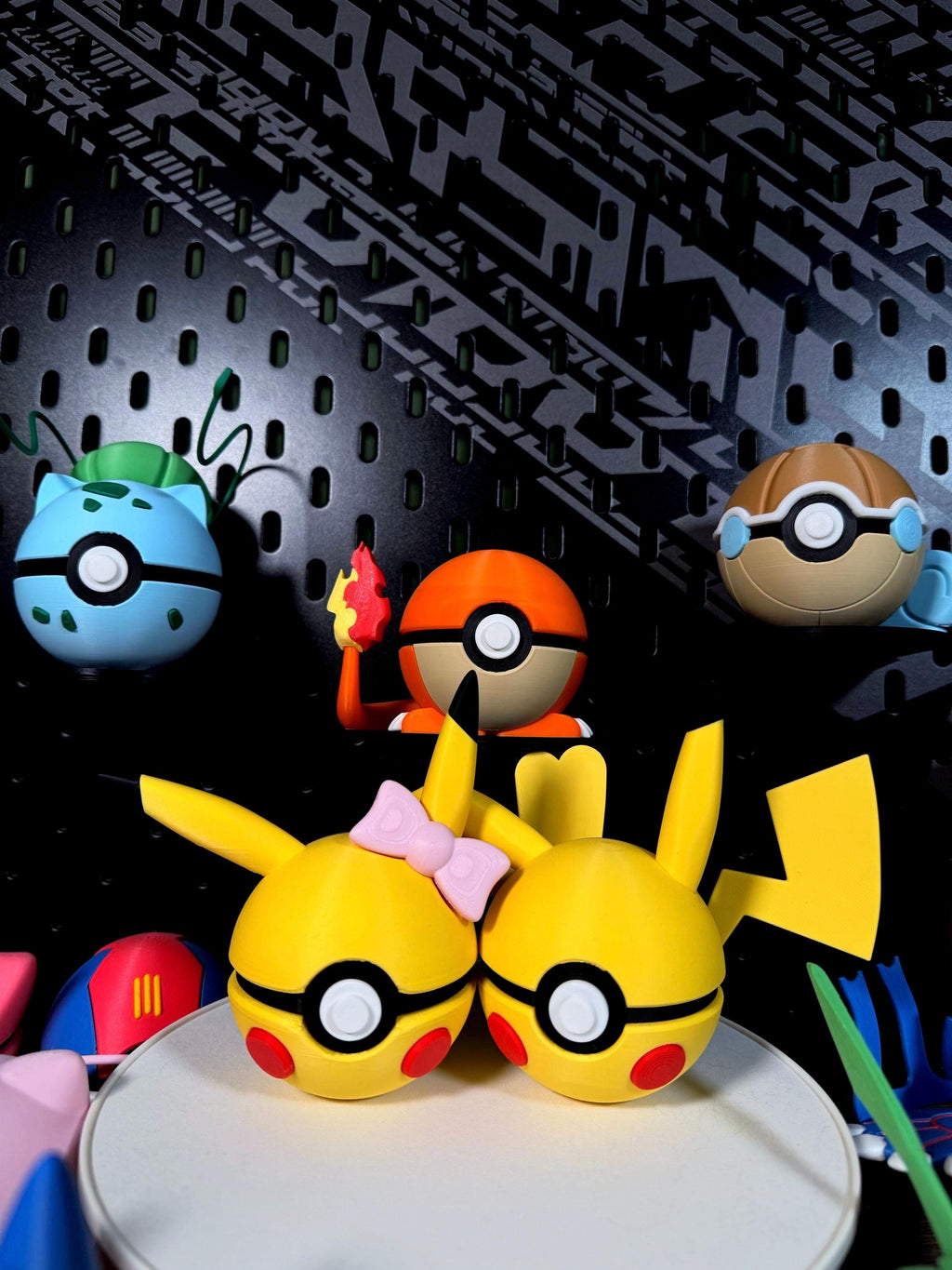 Kanto Starter Poké Balls | Charmander, Squirtle & Bulbasaur 3D Printed Pokémon Collectibles