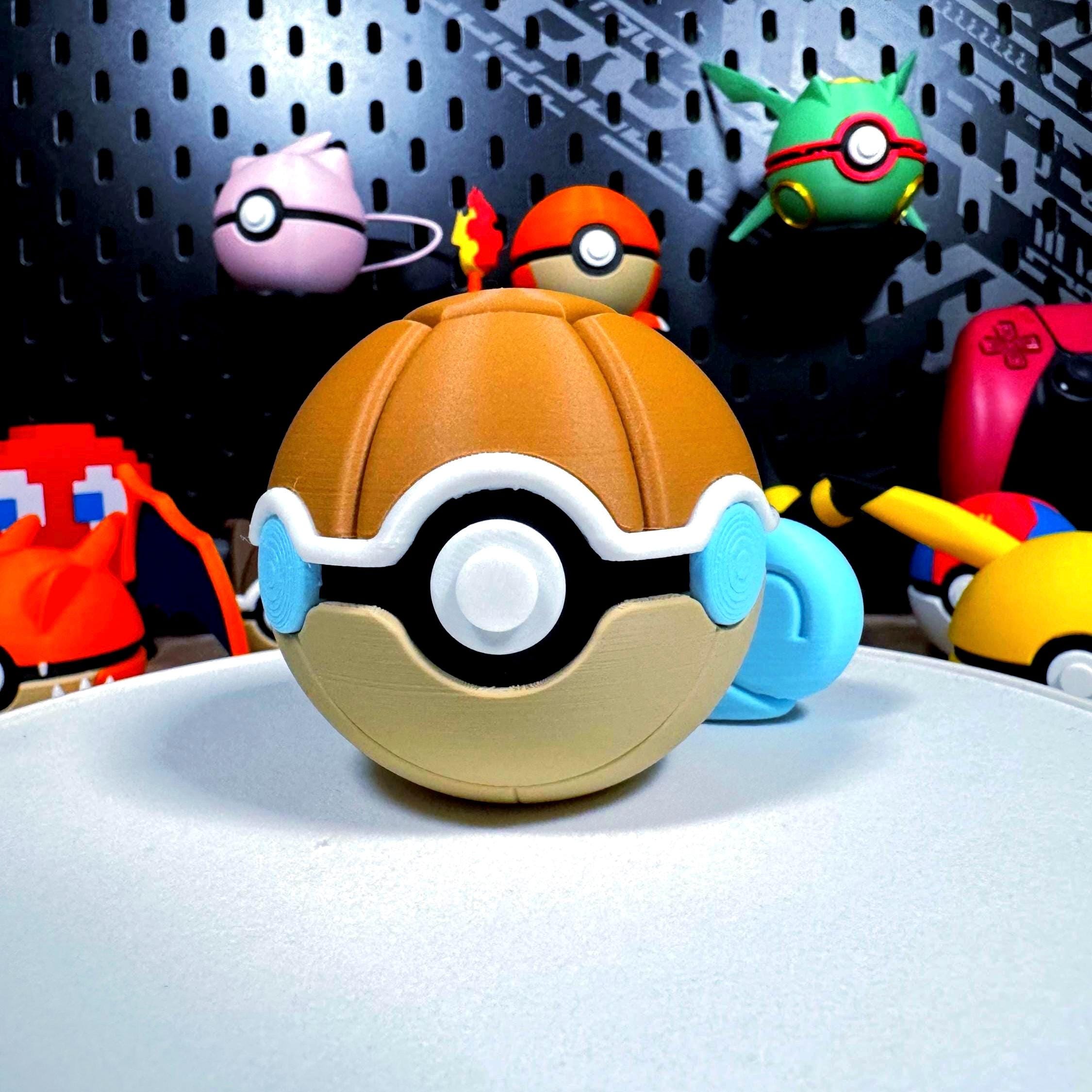 Kanto Starter Poké Balls | Charmander, Squirtle & Bulbasaur 3D Printed Pokémon Collectibles