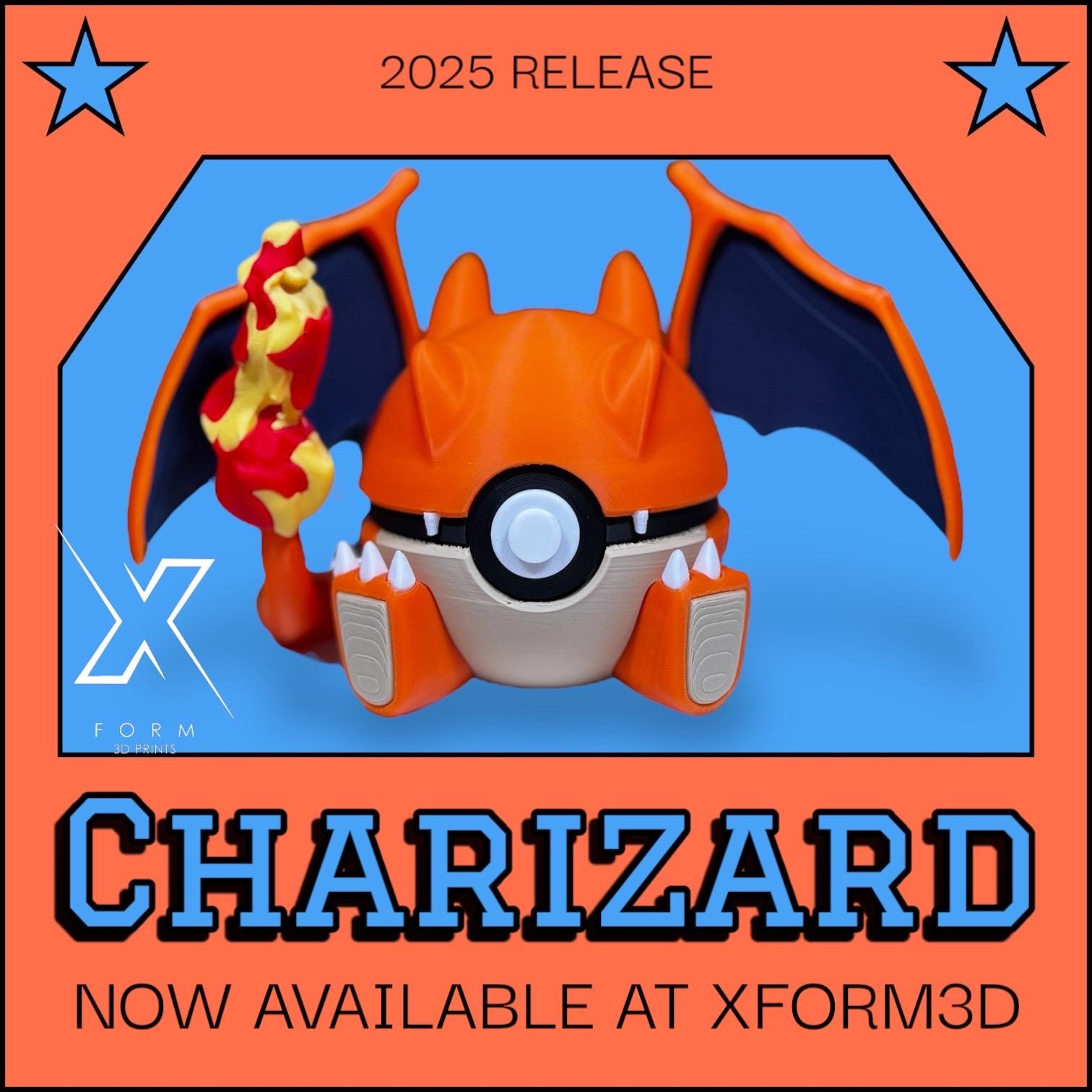 Charizard Poké Ball | 3D Printed Fire-Type Pokémon Collectible
