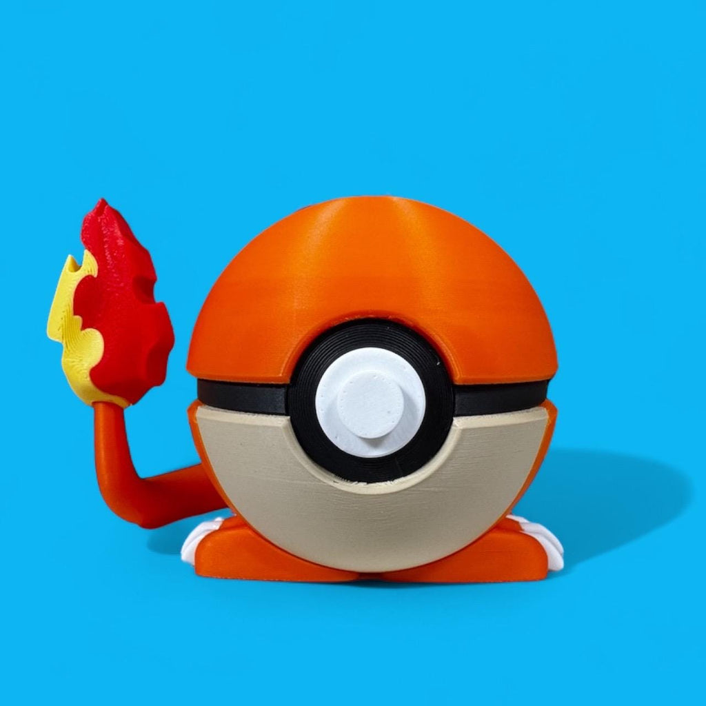 Kanto Starter Poké Balls | Charmander, Squirtle & Bulbasaur 3D Printed Pokémon Collectibles