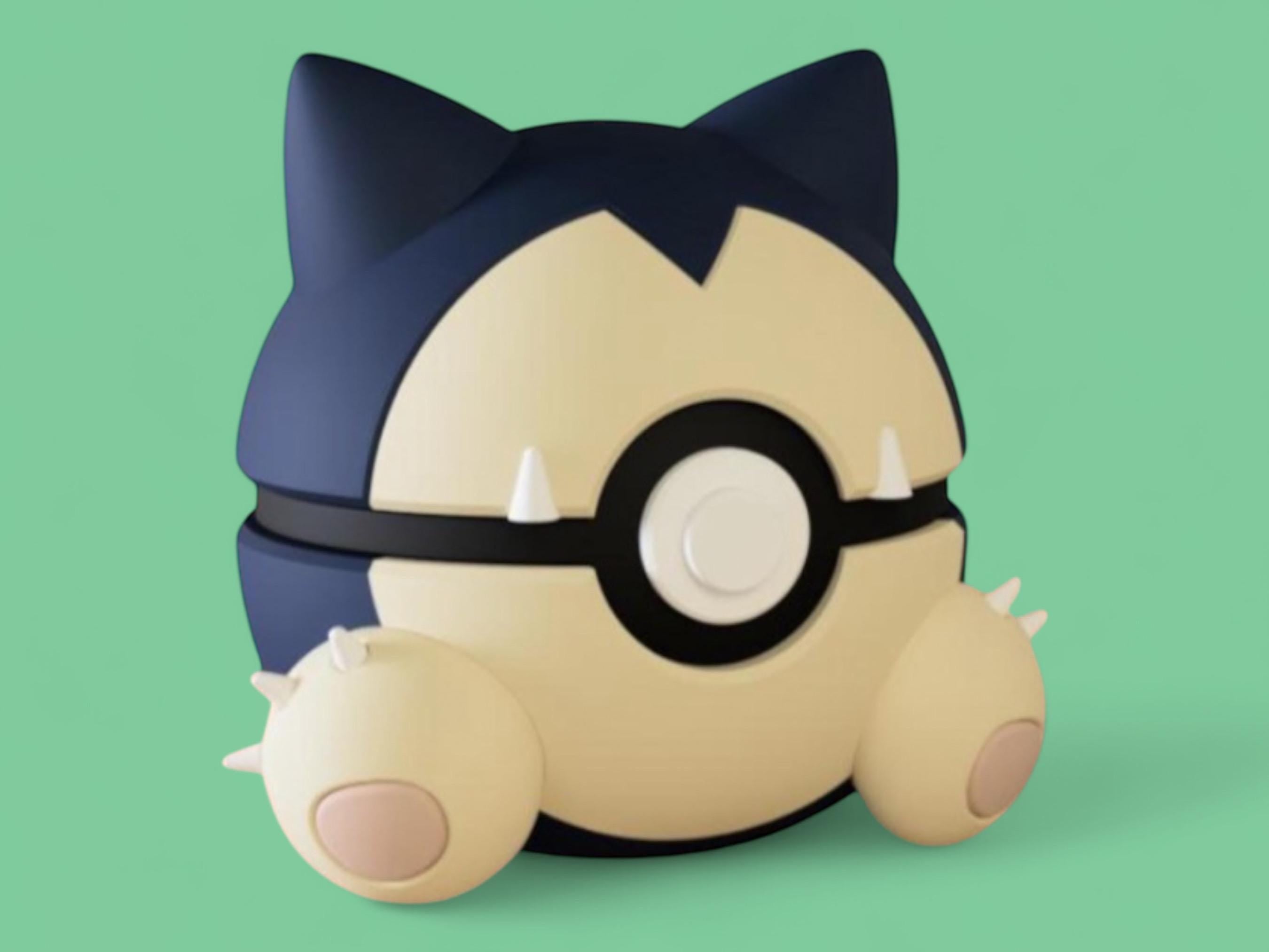 Snorlax Pokemon Display gift  Themed pokeball Desk display or Shelf Decor  pokemon Collection Accessory  Gaming Gift for Pokémon Fans