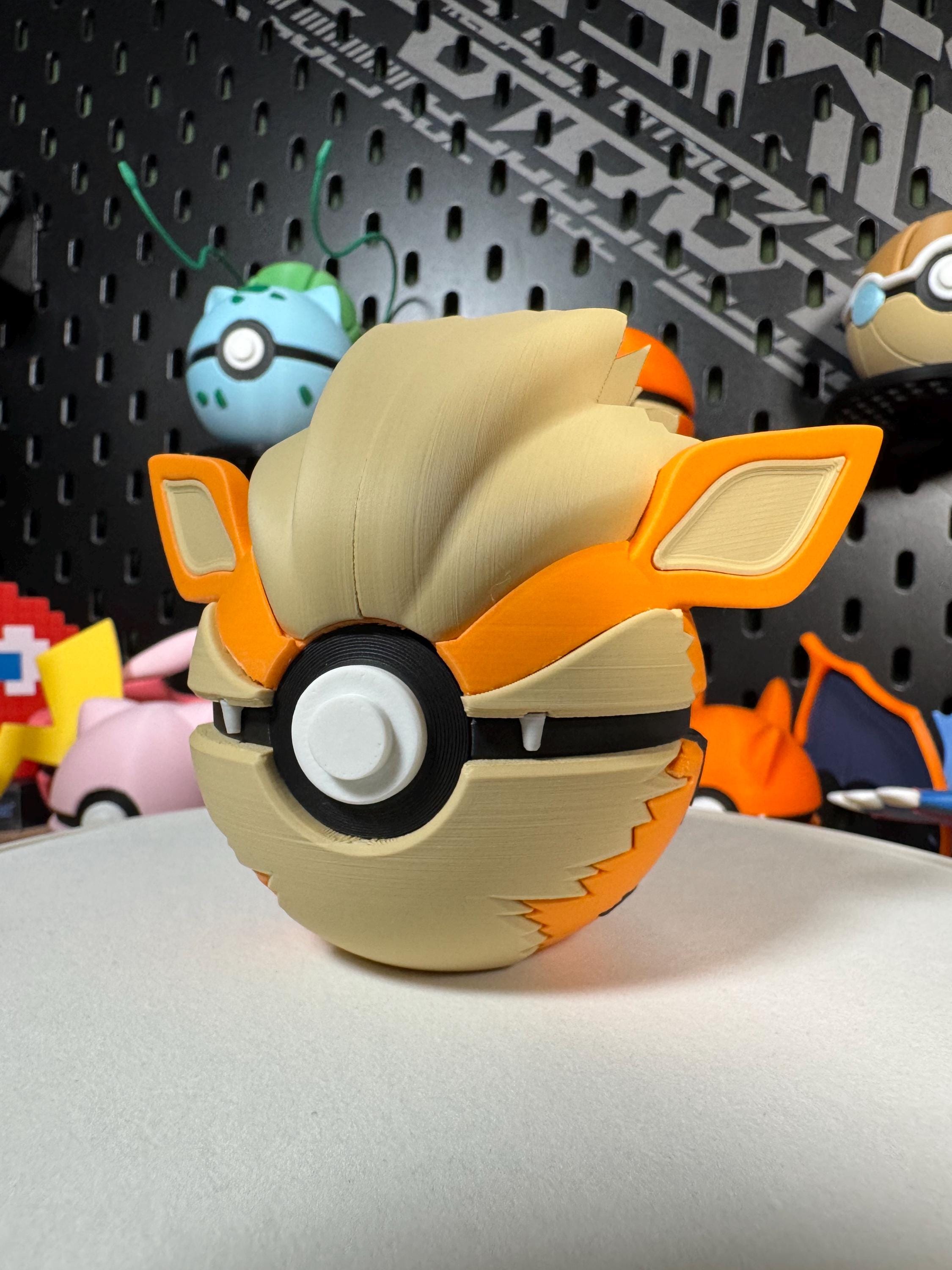 Growlithe and Arcanine display themed Pokeballs  3D Printed Pokémon Collection - gift