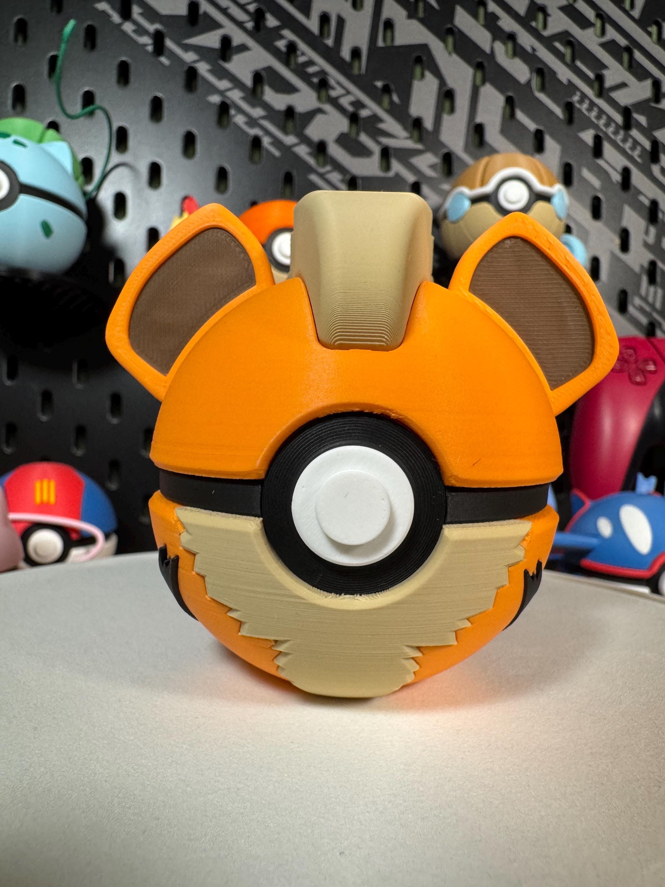Growlithe and Arcanine display themed Pokeballs  3D Printed Pokémon Collection - gift