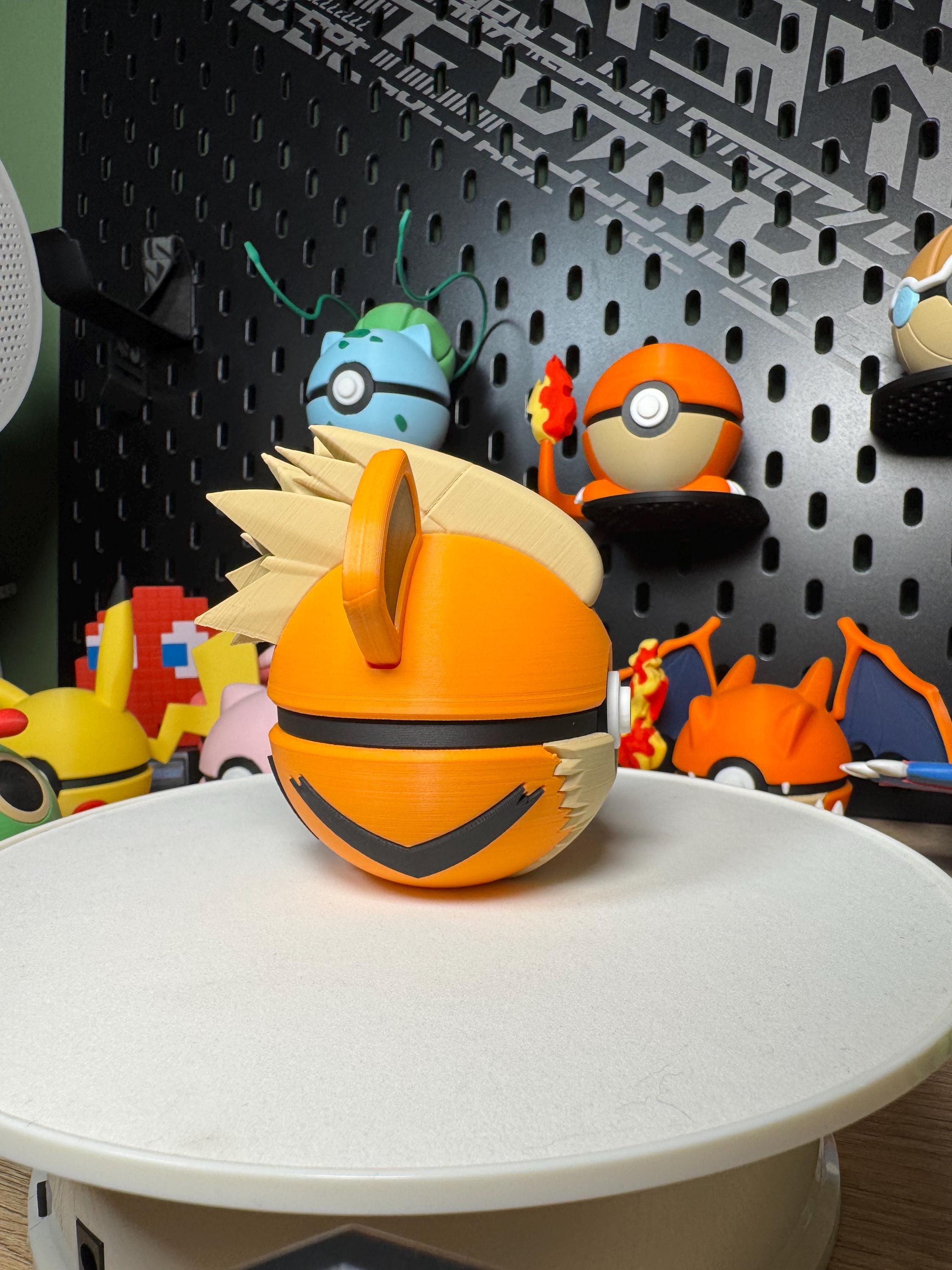 Growlithe and Arcanine display themed Pokeballs  3D Printed Pokémon Collection - gift