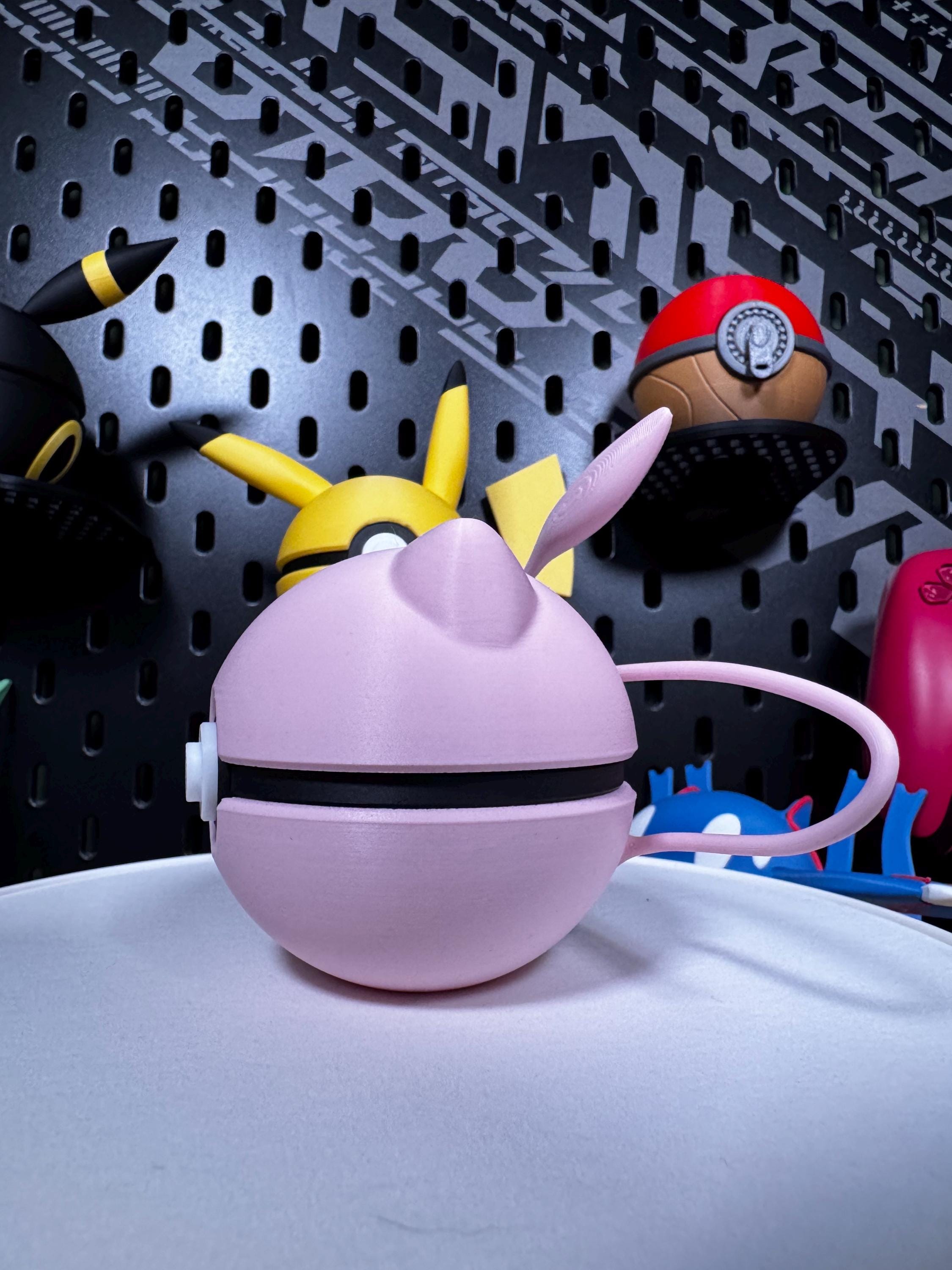 Mew Poké Ball  3D Printed Pokémon Collectible | Psychic Type Fan Gift | Pokeball Anime Display