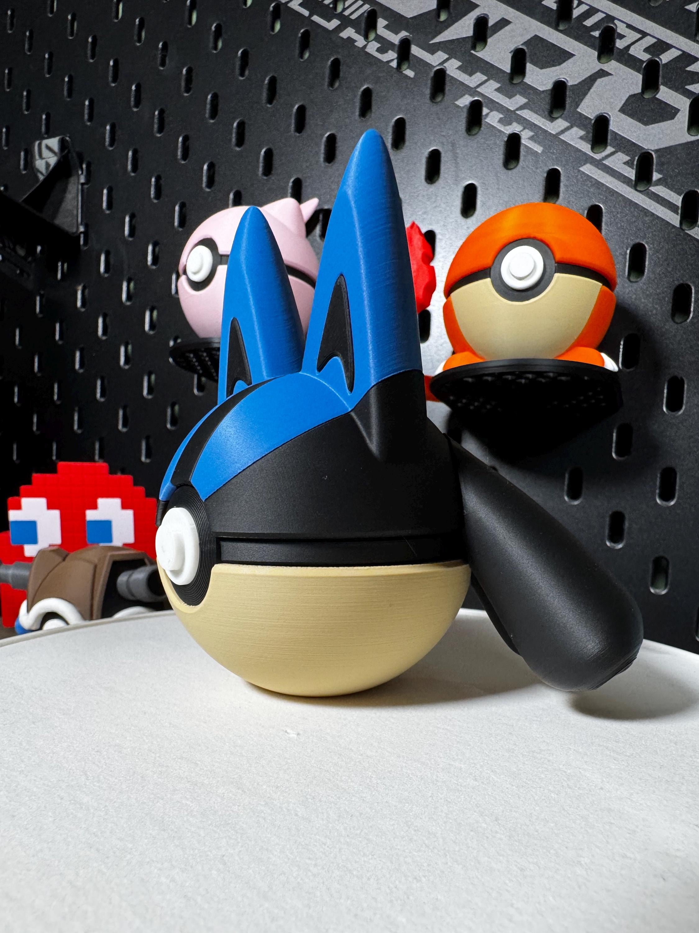 Lucario Themed Pokeball | 3D Printed Pokémon Collectibles