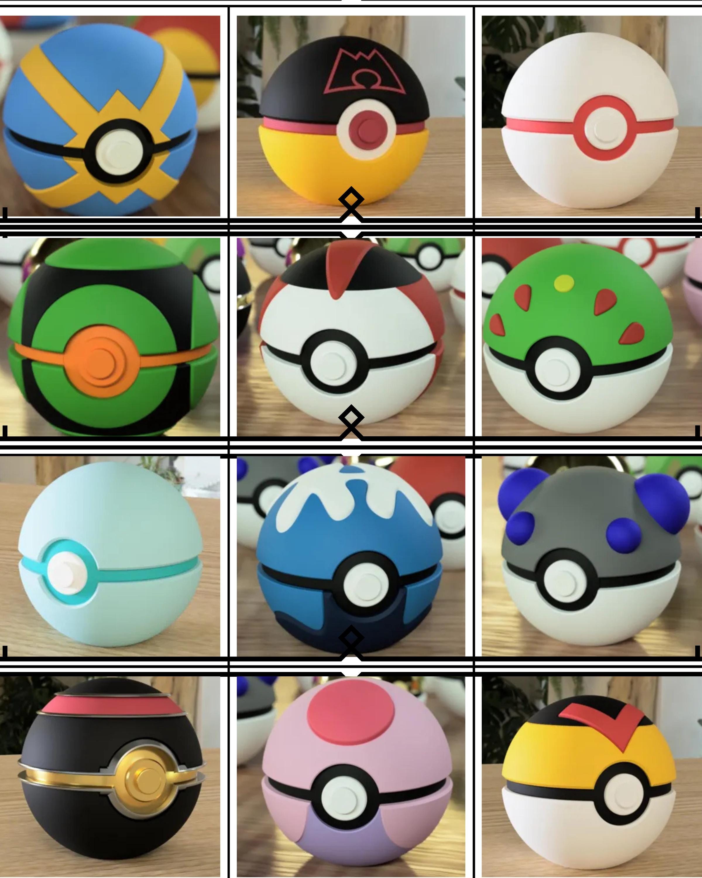 Classic Poké Ball Designs | 3D Printed Pokémon Collectible
