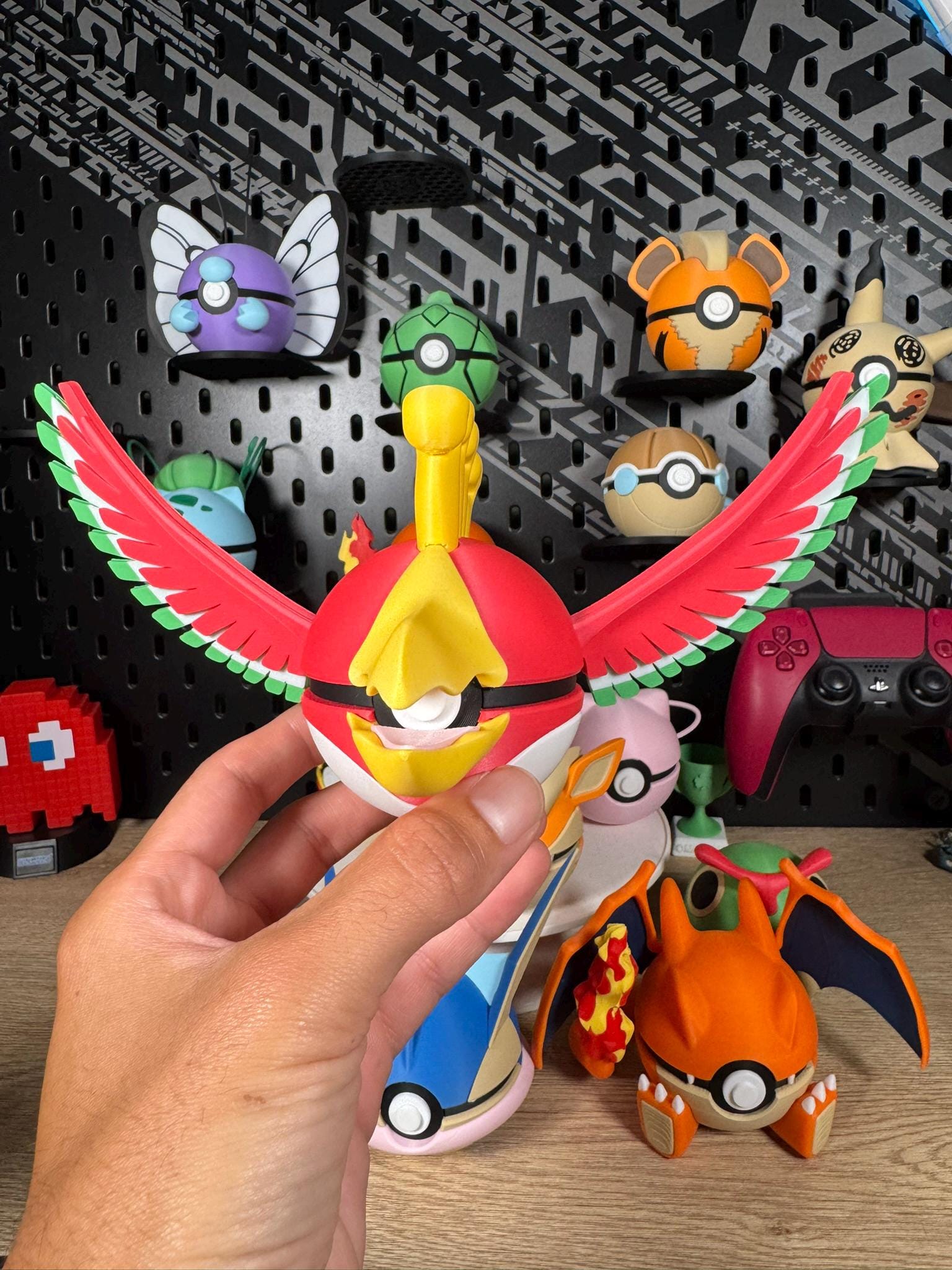 Ho-Oh Themed Poké Ball | Legendary Pokémon 3D Printed Collectible Display
