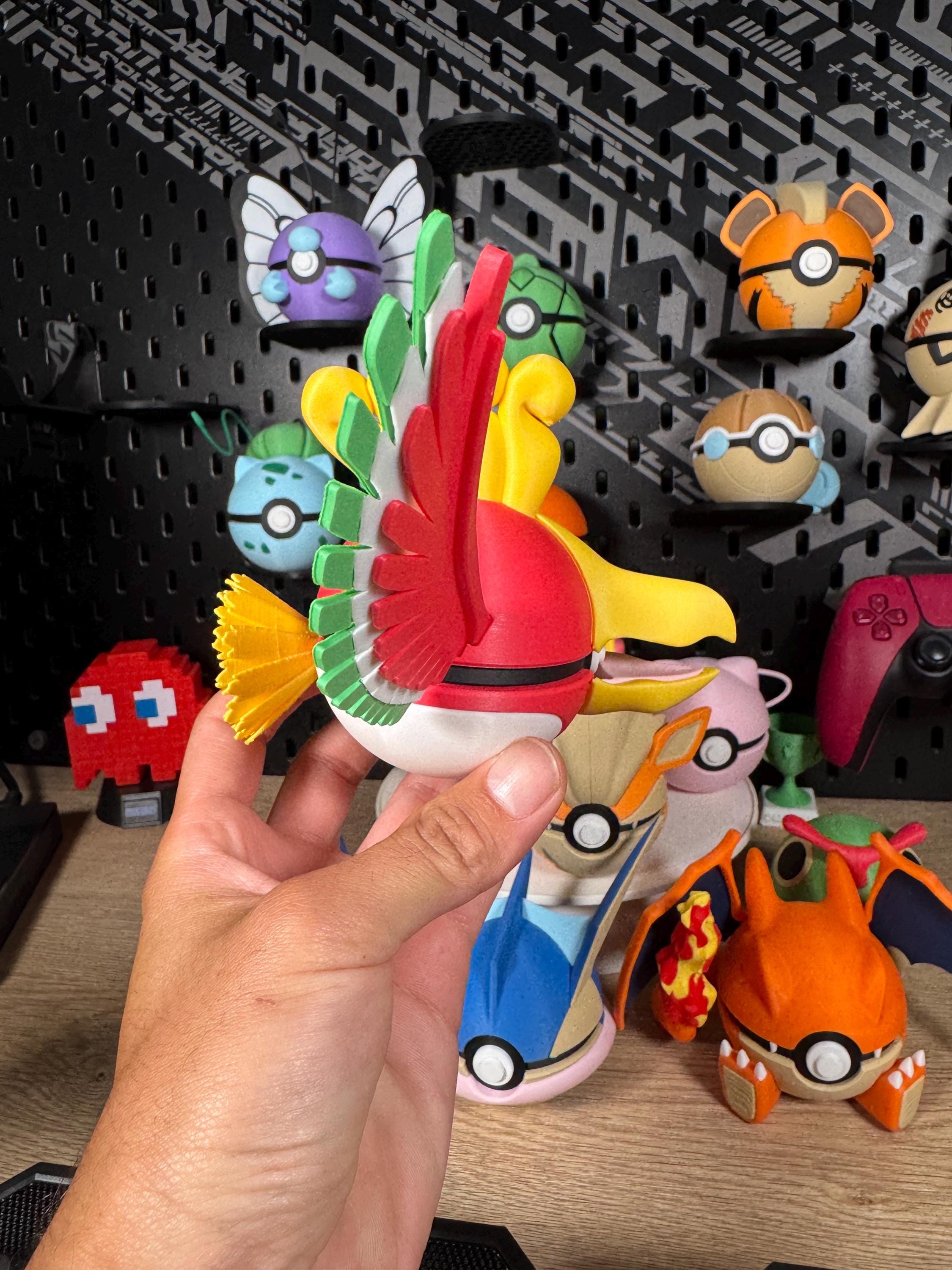 Ho-Oh Themed Poké Ball | Legendary Pokémon 3D Printed Collectible Display