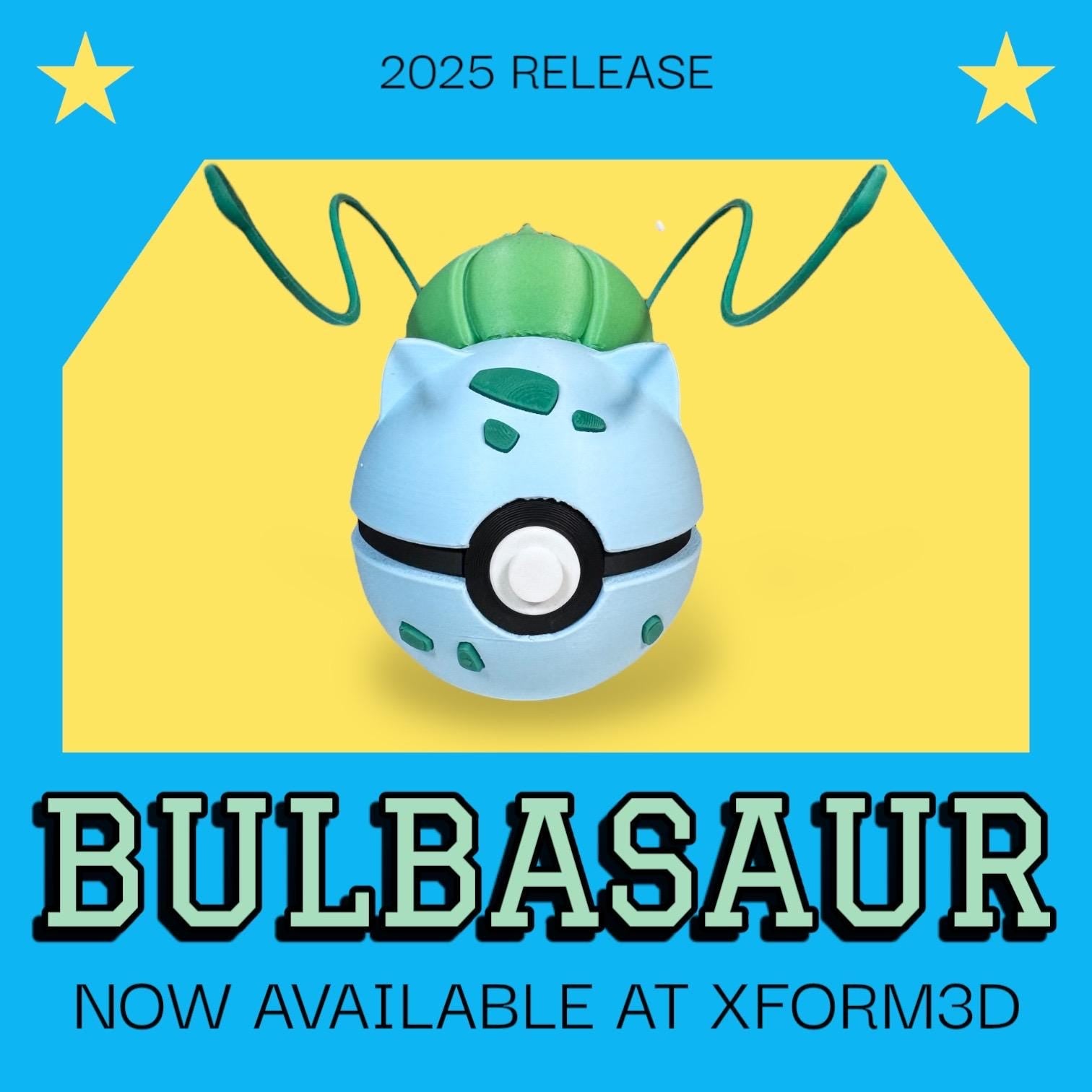 Kanto Starter Poké Balls | Charmander, Squirtle & Bulbasaur 3D Printed Pokémon Collectibles