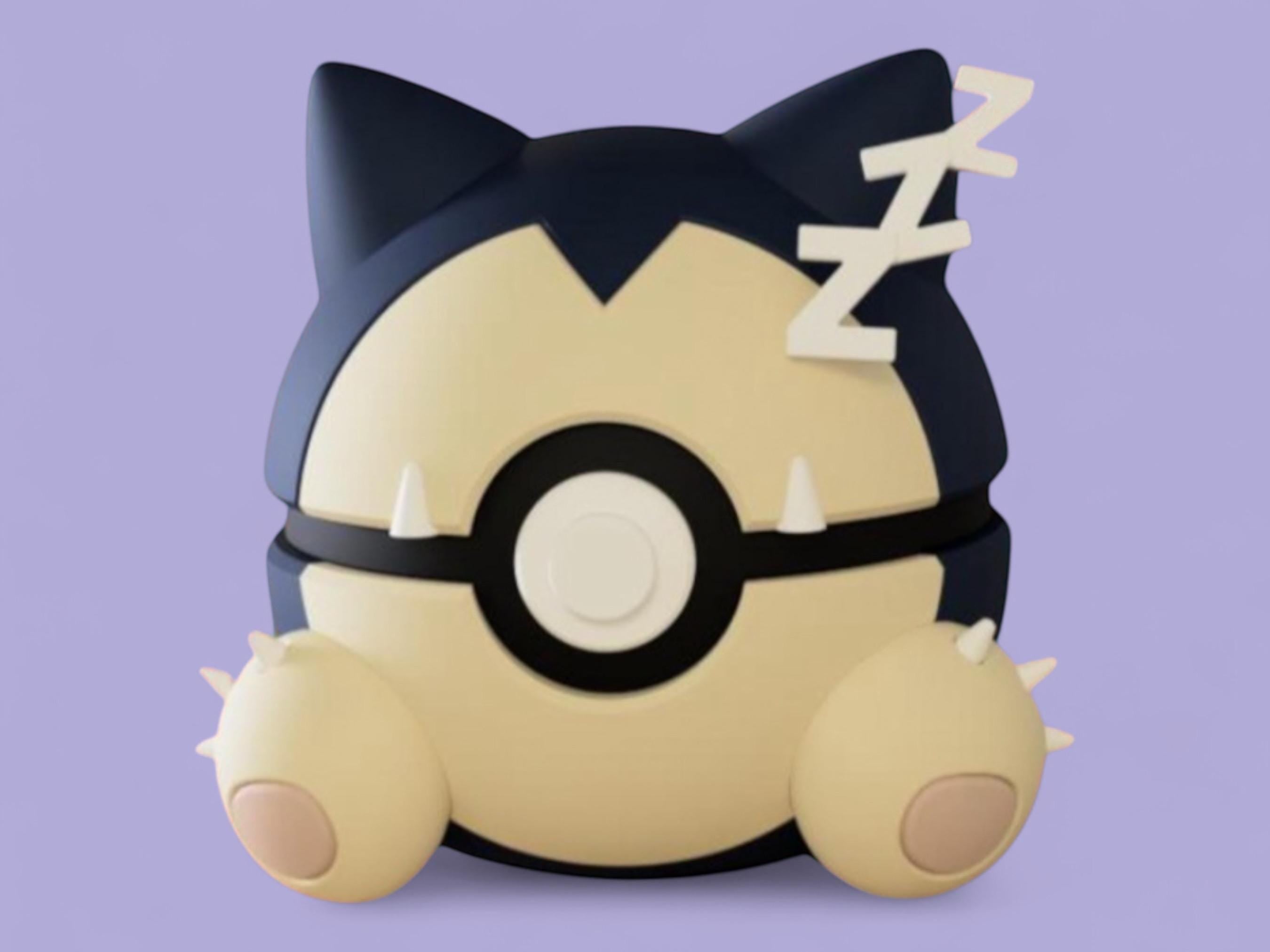 Snorlax Pokemon Display gift  Themed pokeball Desk display or Shelf Decor  pokemon Collection Accessory  Gaming Gift for Pokémon Fans