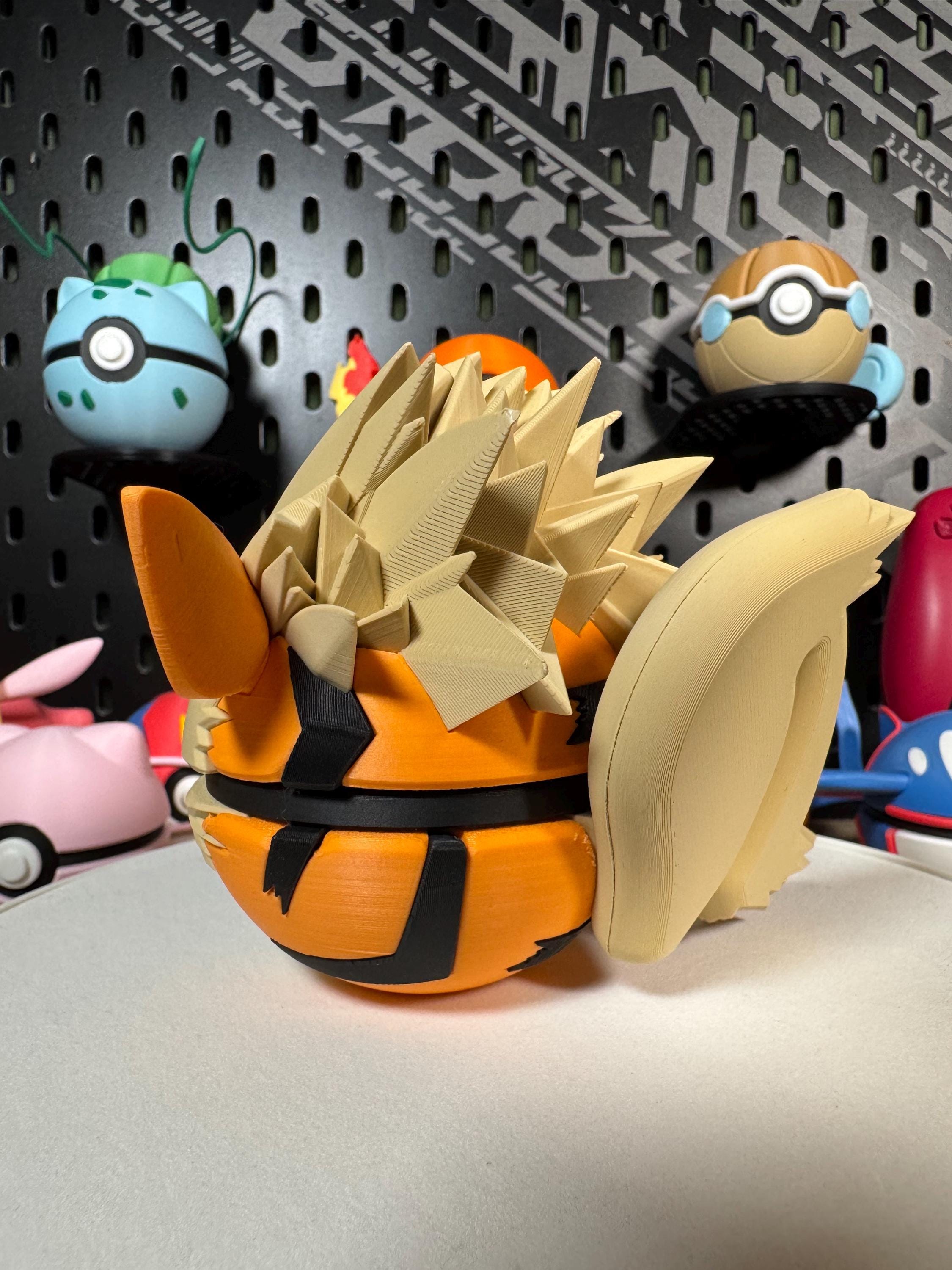 Growlithe and Arcanine display themed Pokeballs  3D Printed Pokémon Collection - gift