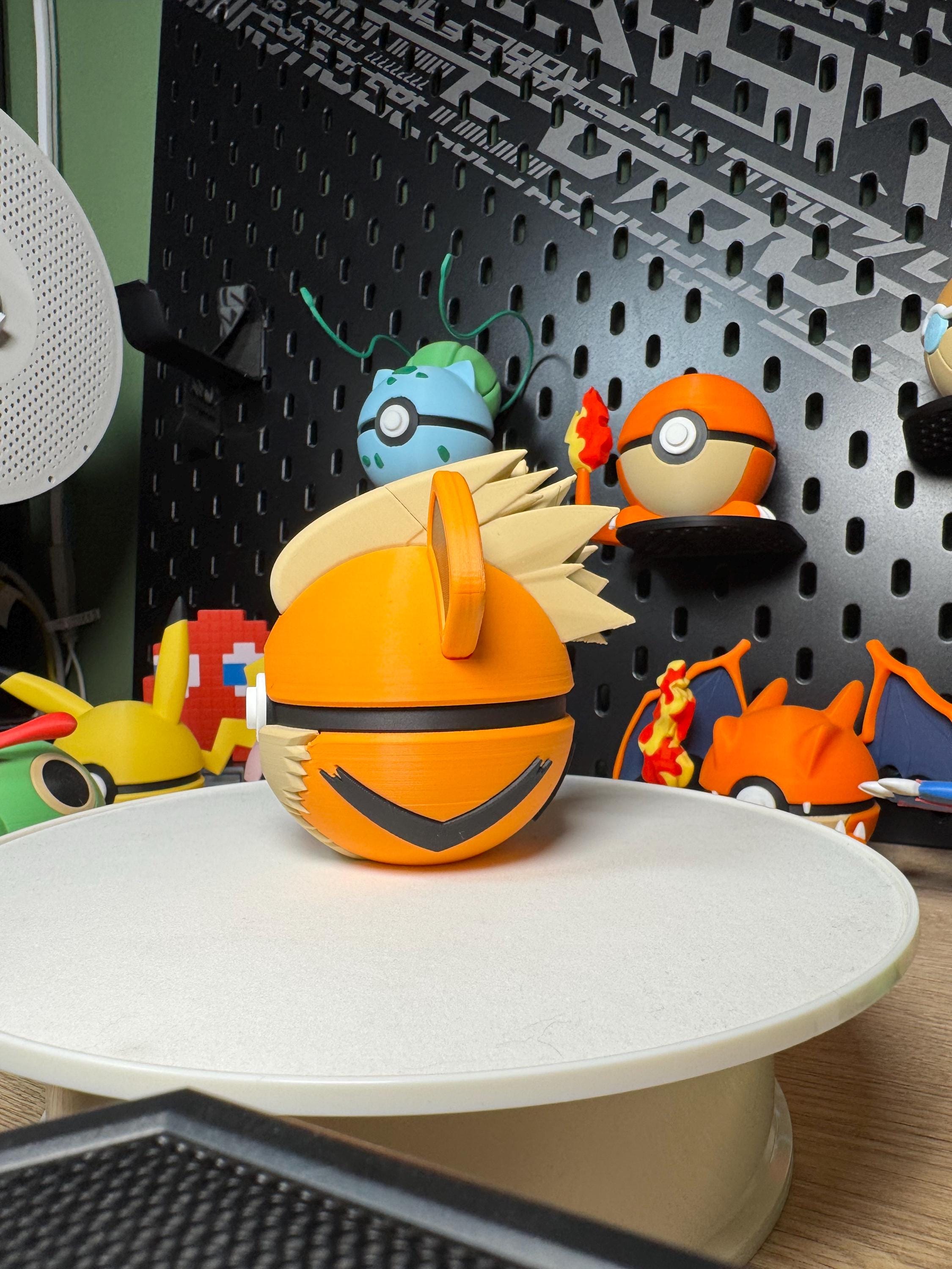 Growlithe and Arcanine display themed Pokeballs  3D Printed Pokémon Collection - gift