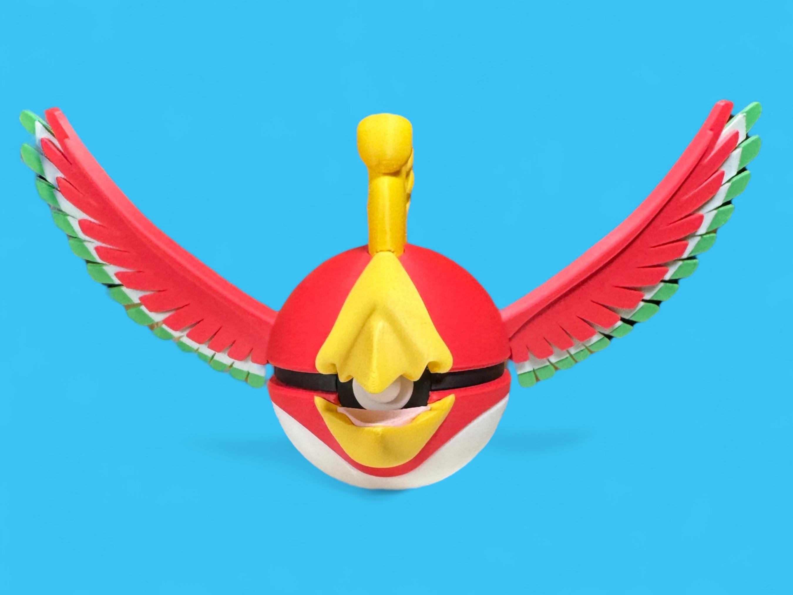 Ho-Oh Themed Poké Ball | Legendary Pokémon 3D Printed Collectible Display