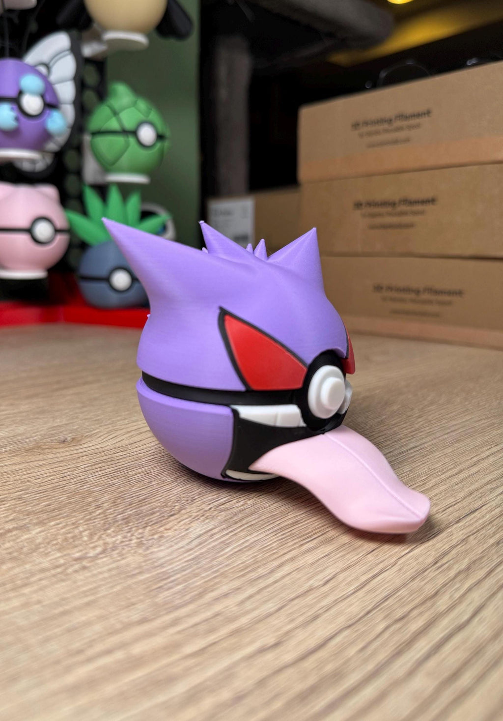Gengar Themed Poké Ball | 3D Printed Pokémon Collectible | Ghost-Type Poké Ball