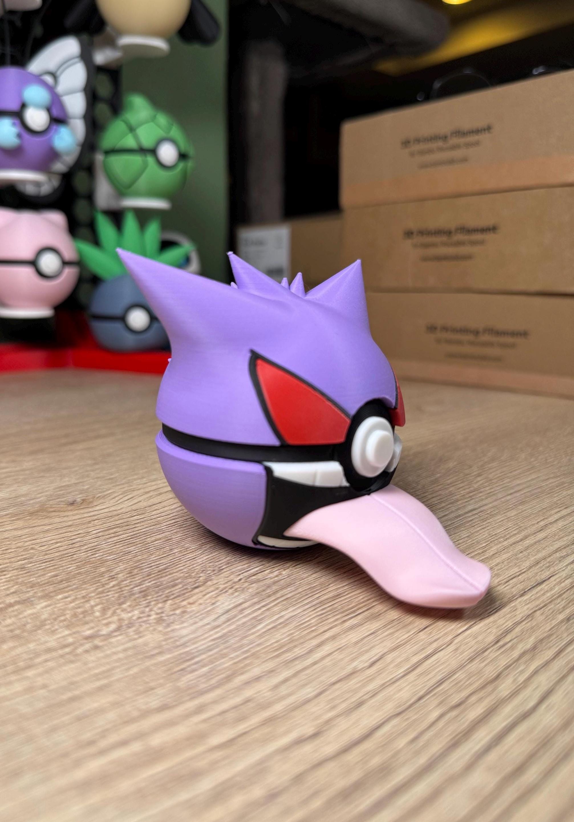 Gengar Themed Poké Ball | 3D Printed Pokémon Collectible | Ghost-Type Poké Ball