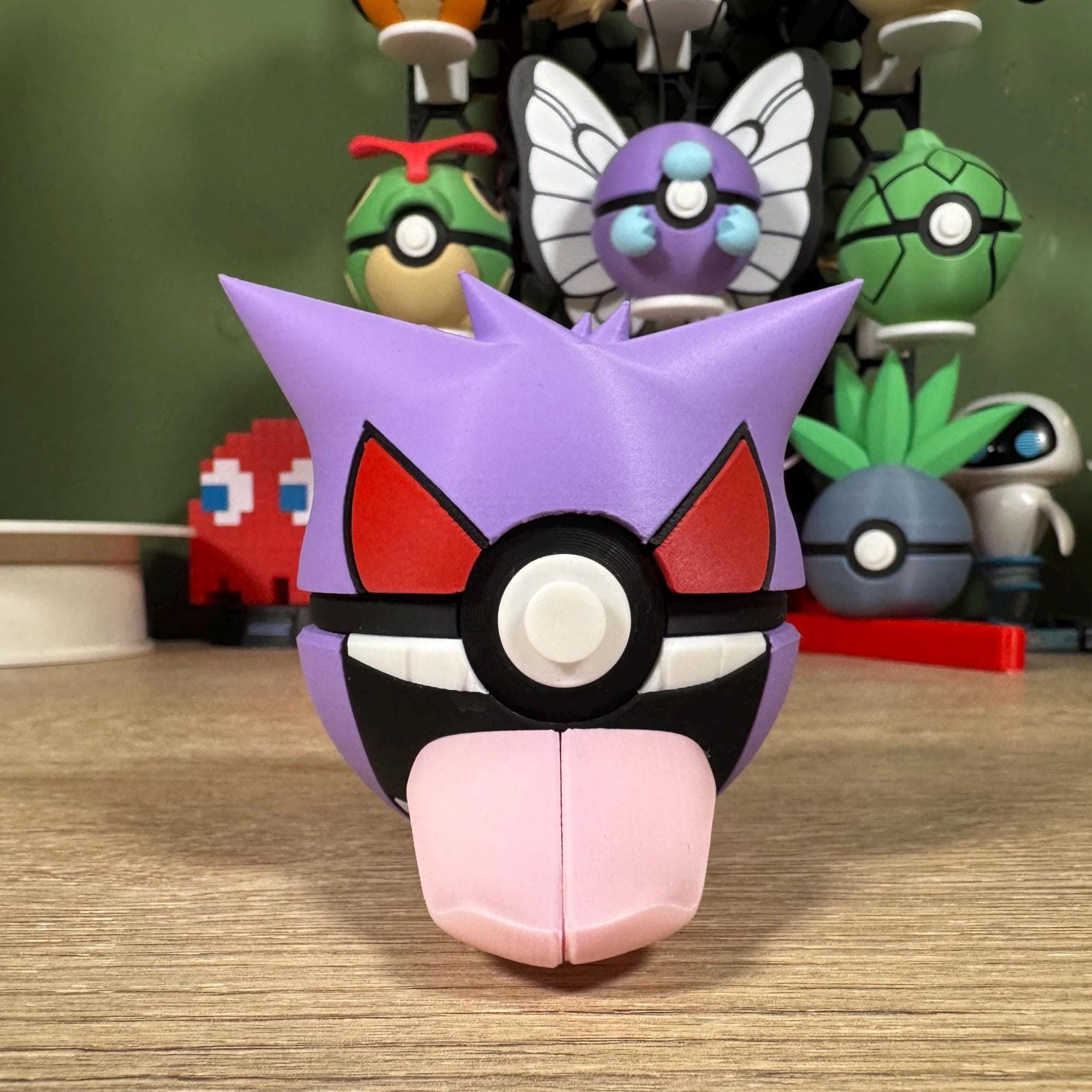 Gengar Themed Poké Ball | 3D Printed Pokémon Collectible | Ghost-Type Poké Ball