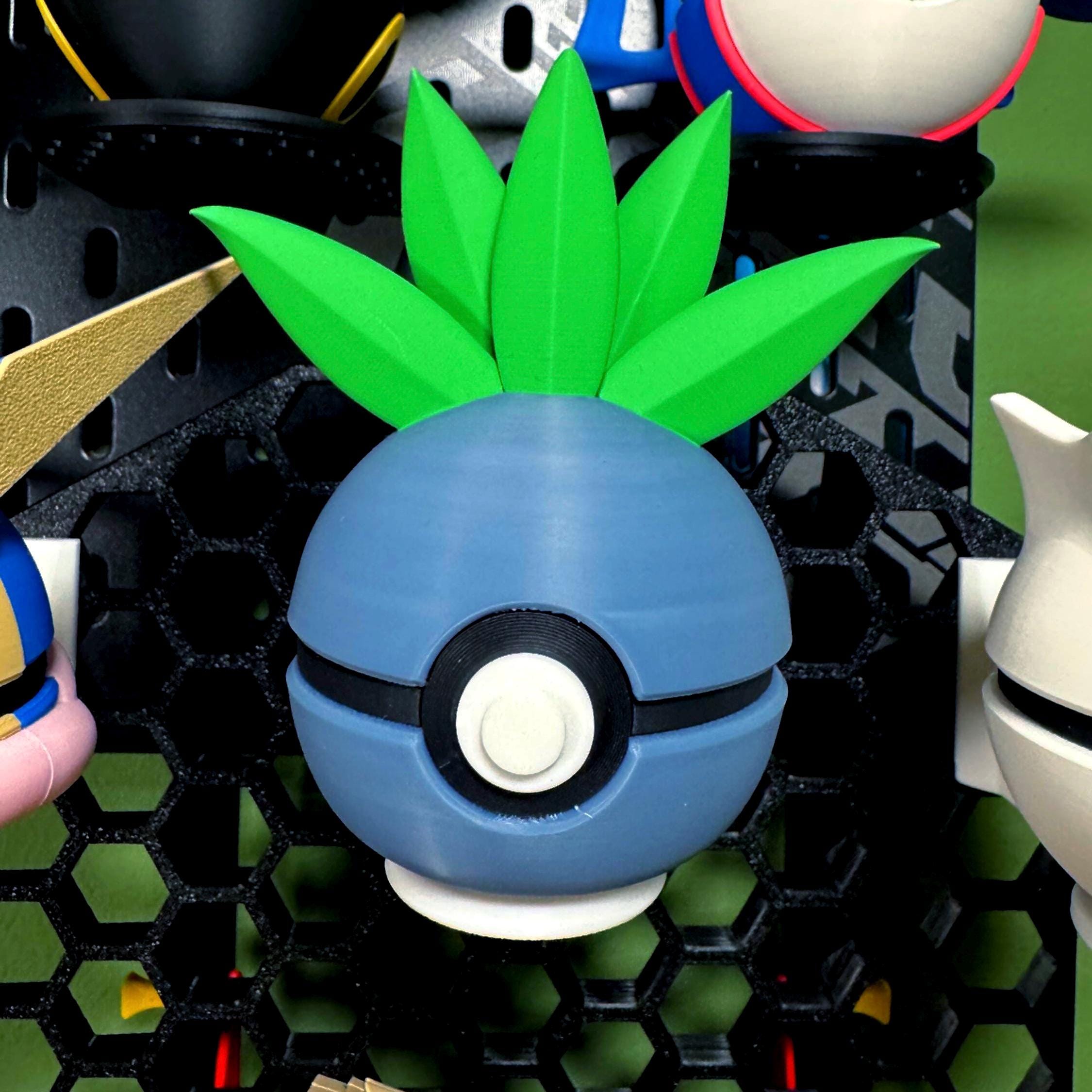 Oddish, Gloom and Vileplume display themed Pokeballs gift I 3D Printed pokeball Pokémon collectibles decor