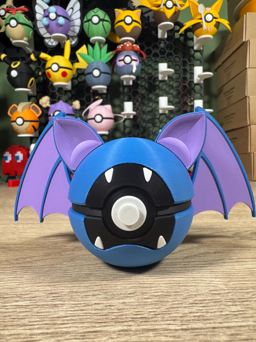 Themed pokeball Zubat Pokemon  3D Printed Pokemon Collectible for Pokémon Fans