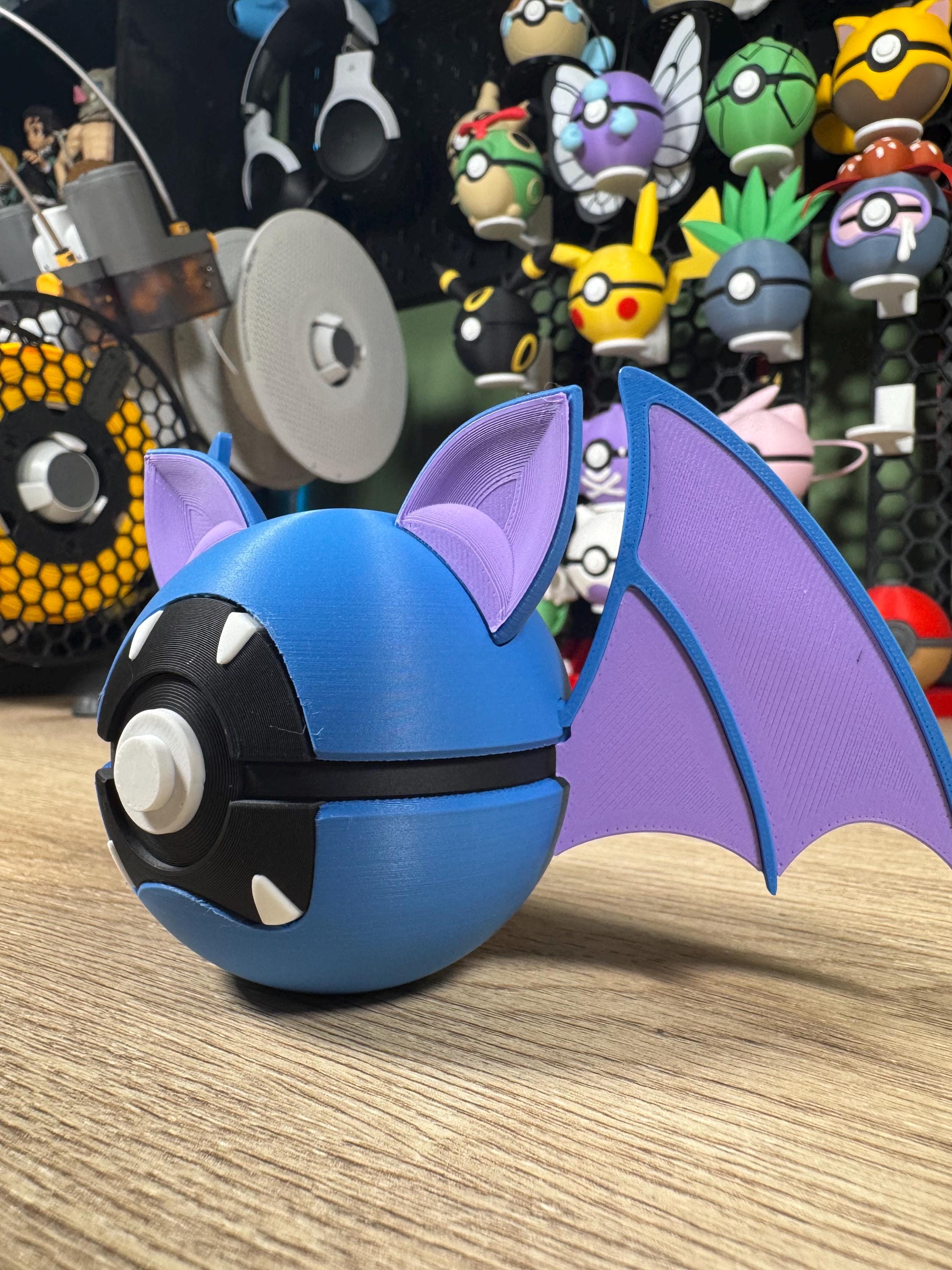 Themed pokeball Zubat Pokemon  3D Printed Pokemon Collectible for Pokémon Fans