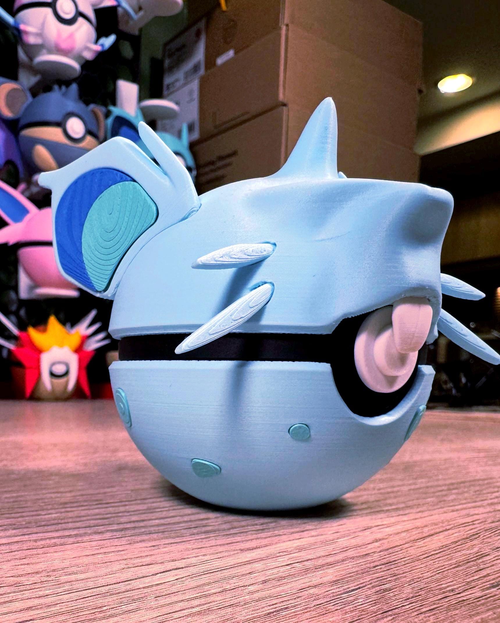 Nidoran, Nidorina and Nidoqueen Pokemon display Poké Balls  3D Pokeball Pokémon Collectibles