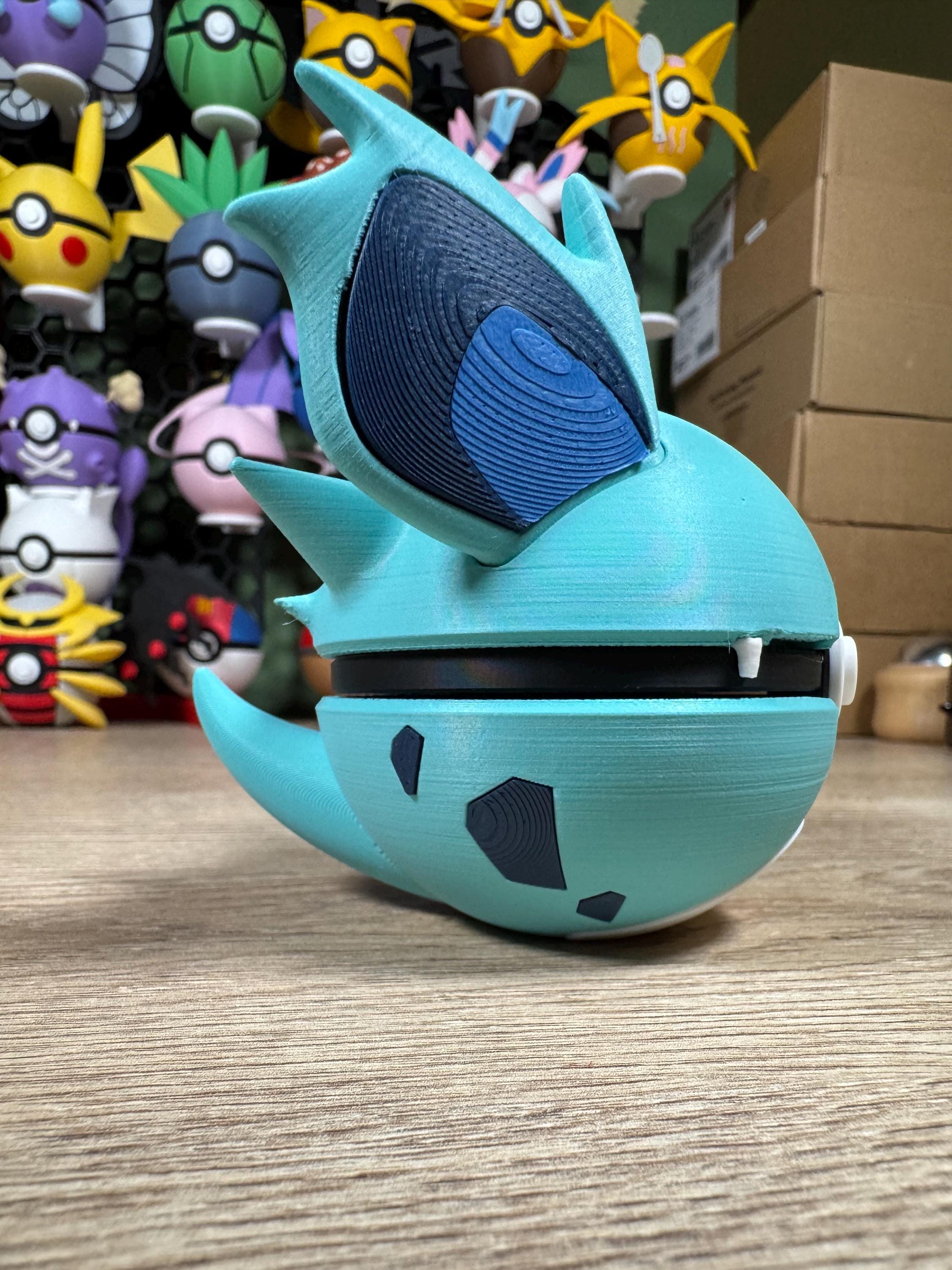 Nidoran, Nidorina and Nidoqueen Pokemon display Poké Balls  3D Pokeball Pokémon Collectibles