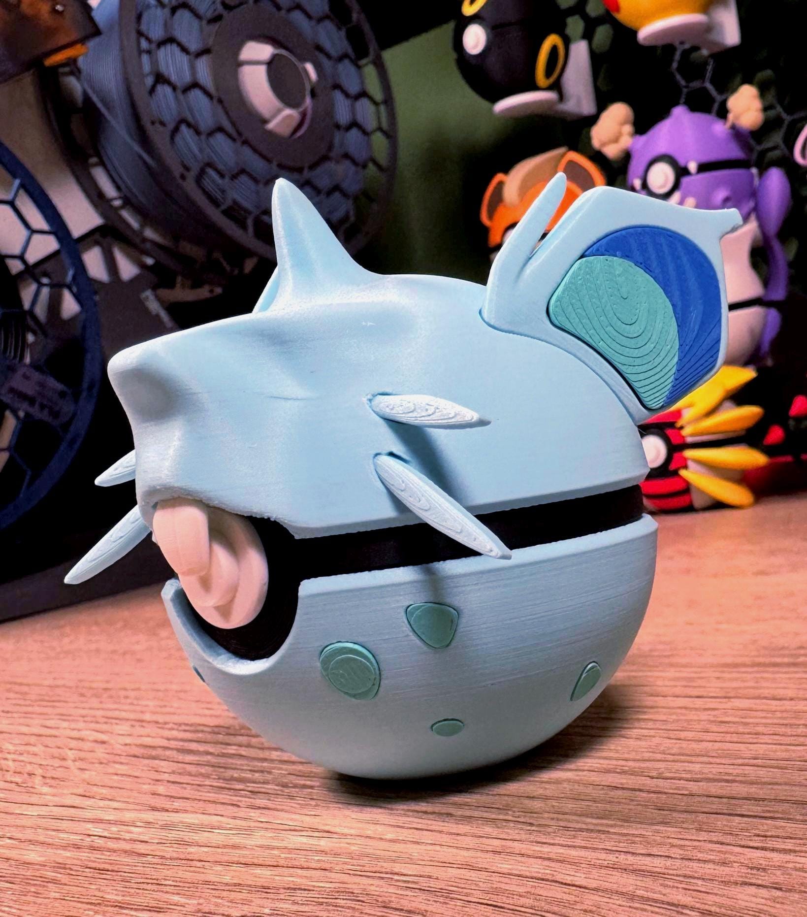 Nidoran, Nidorina and Nidoqueen Pokemon display Poké Balls  3D Pokeball Pokémon Collectibles